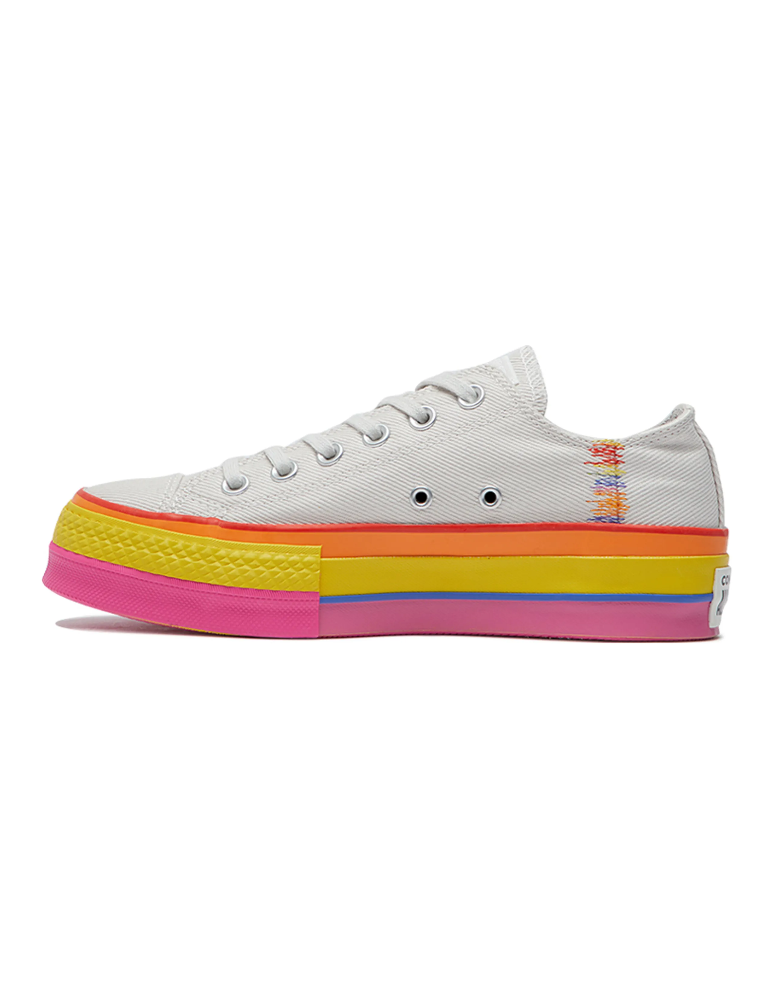 Chuck Taylor All Star Women's Converse Lift Low 'Rainbow Vintage White' Women's
