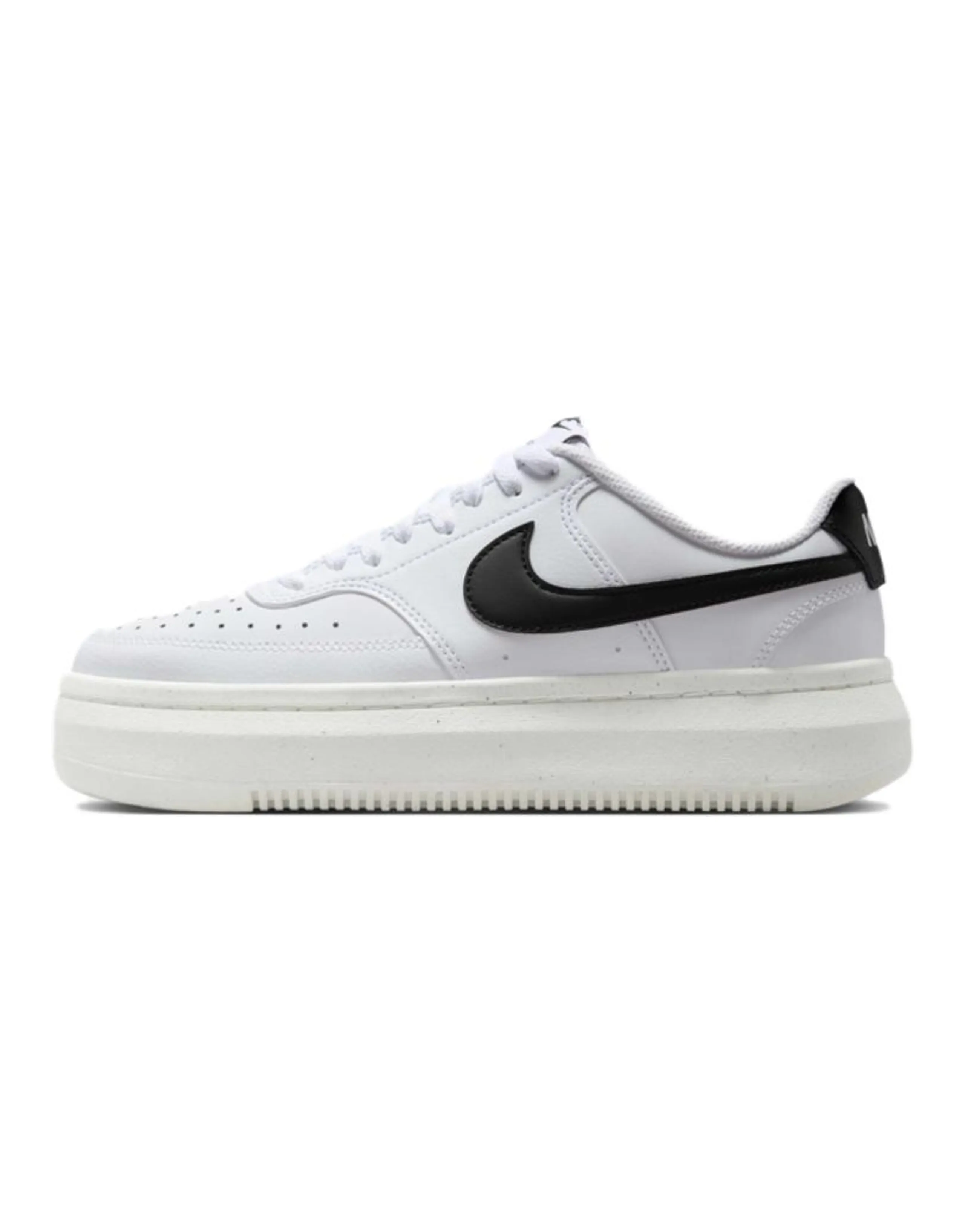 Nike Court Vision Alta Comfort Soft Wear-Resistant Low-Top Sneakers Women's White Black