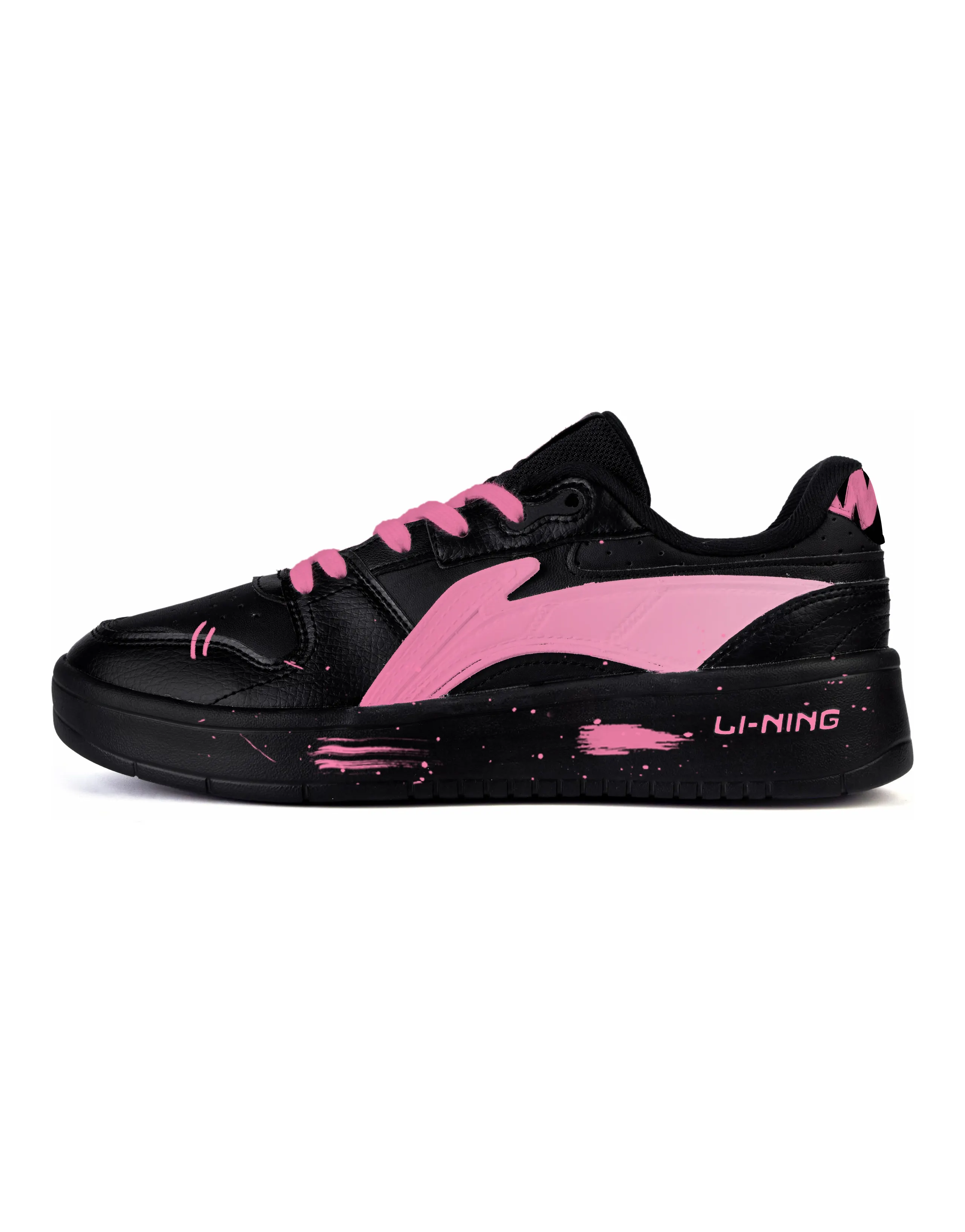 LINING Skateboard Shoes Men Low-Top Fuchsia