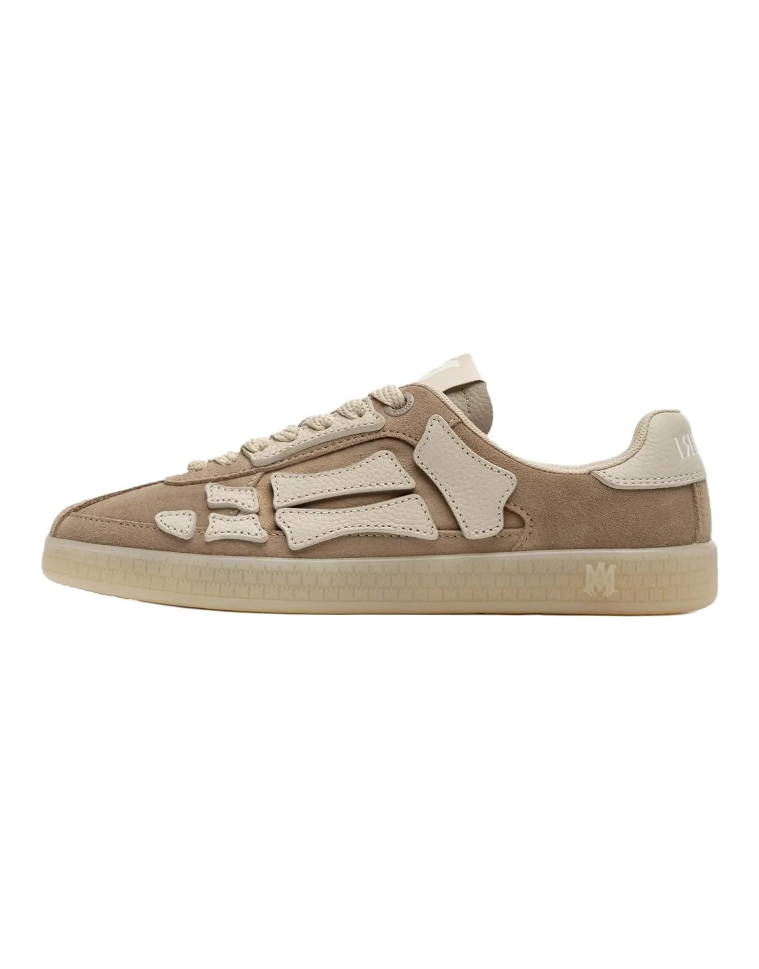 AMIRI Pacific Suede Round Toe Lace-Up Low-Top Skate Shoes Men's Brown