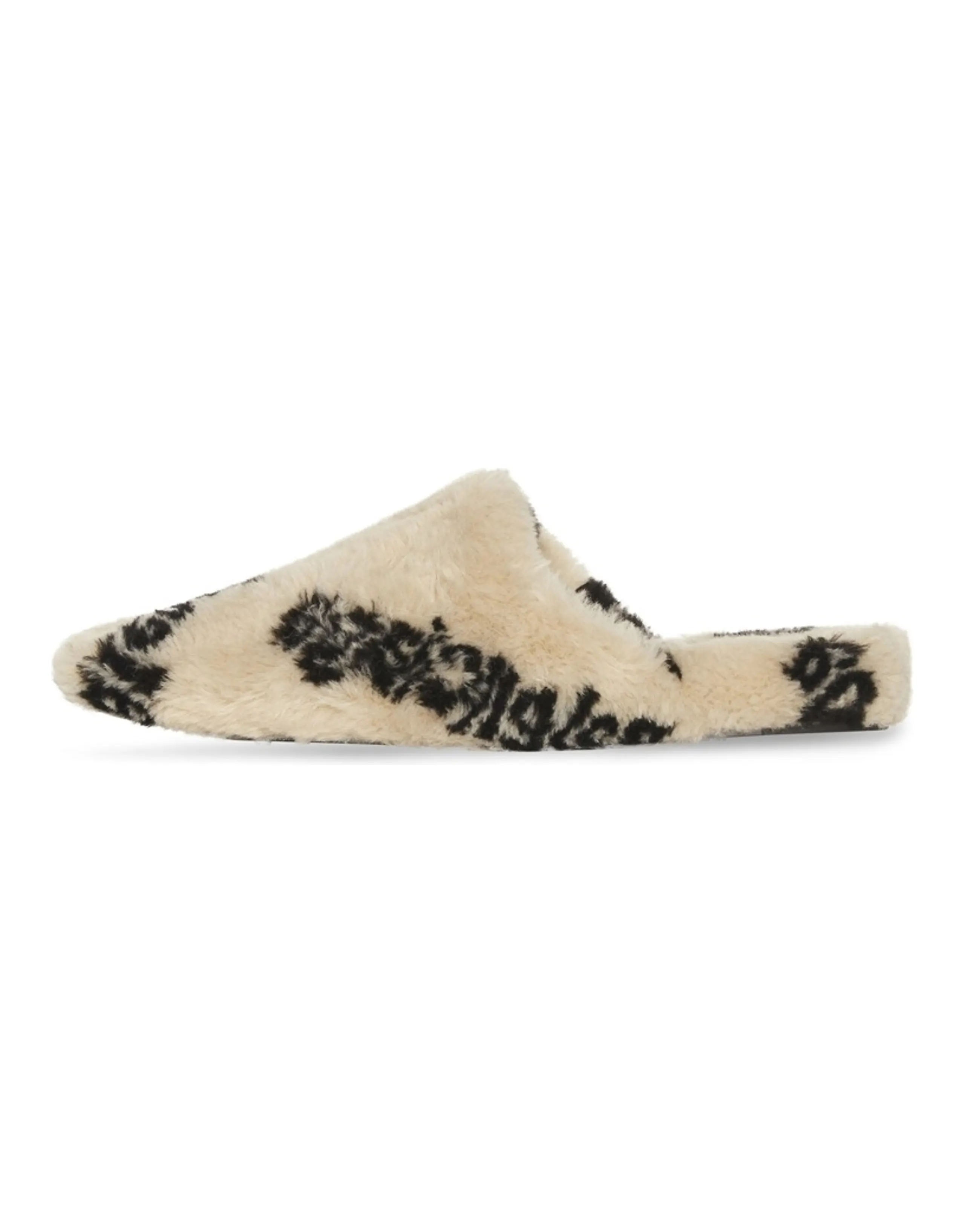 Balenciaga Teddy Closed Toe Slippers Women's Beige Black