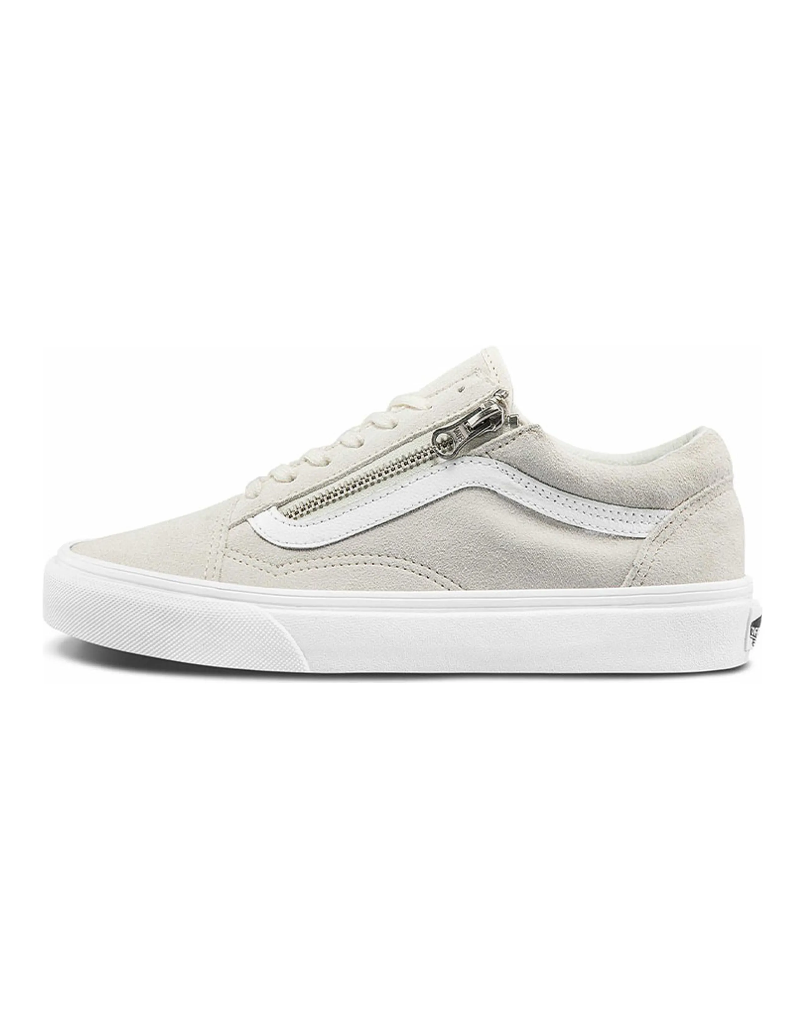 Vans Old Skool Zip Casual Low Tops Skateboarding Shoes Unisex White