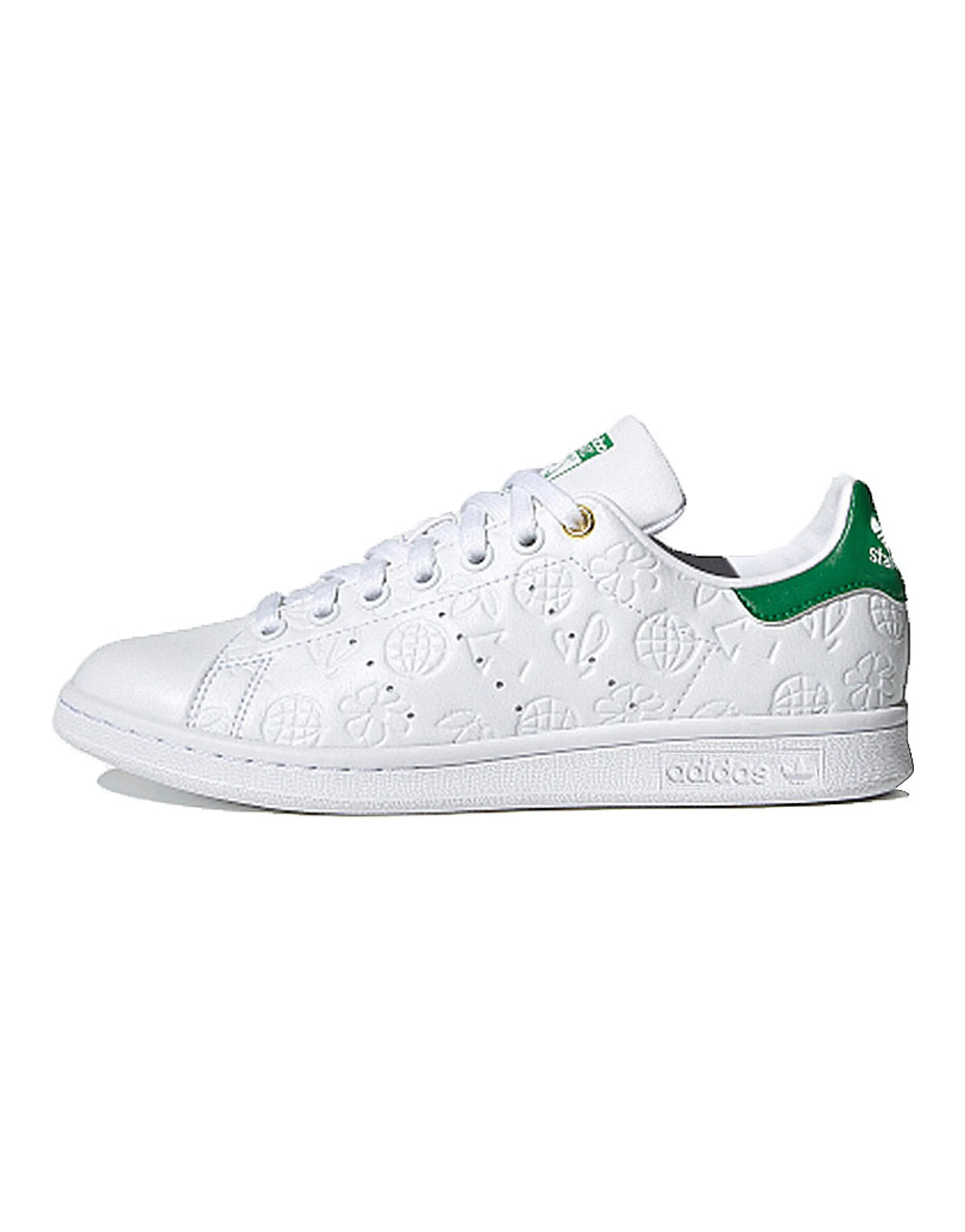 Adidas Originals Stan Smith Embossed Graphics White Green Women's