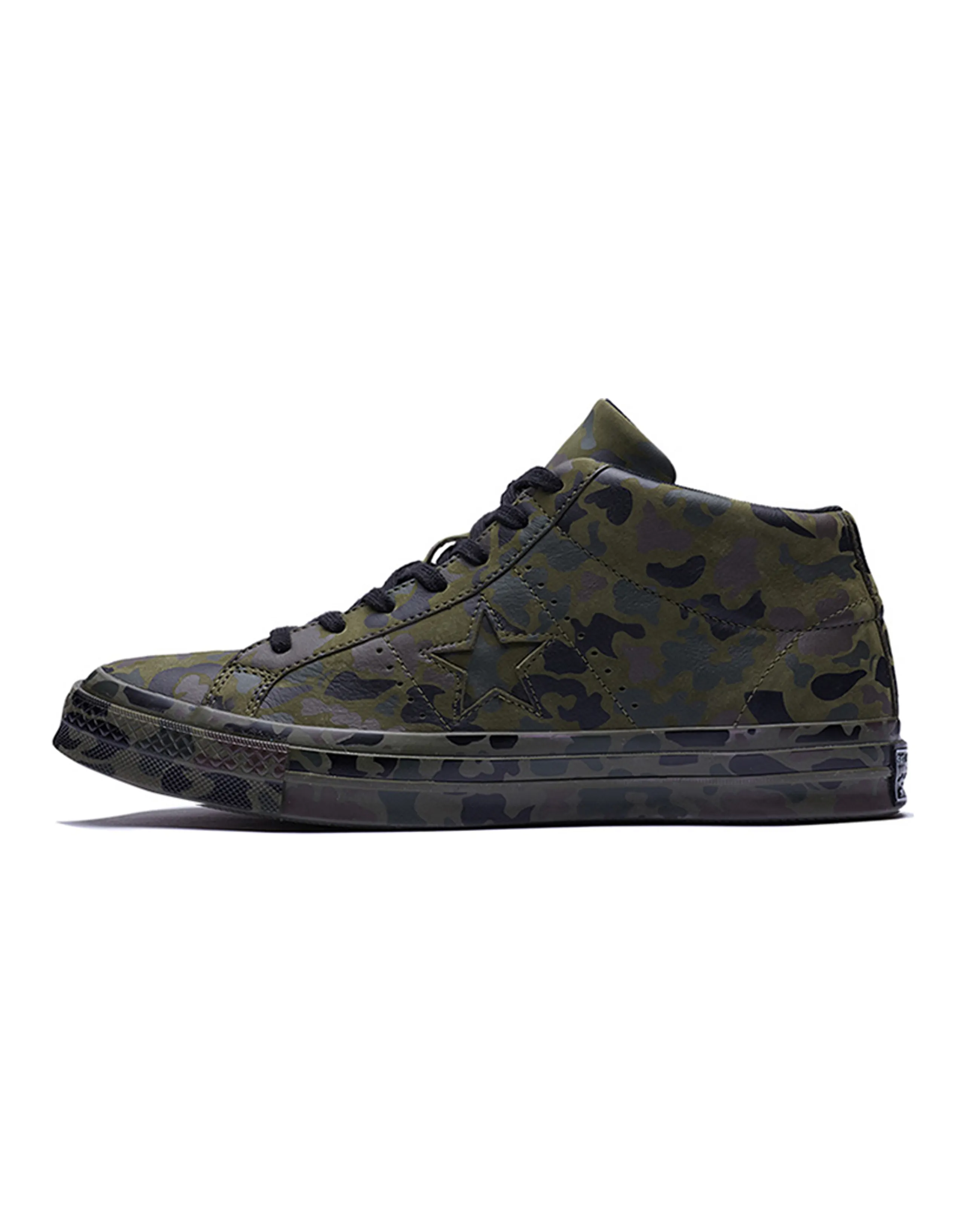 Converse One Star Retro Mid Tops Skateboarding Shoes Unisex Camouflage Green