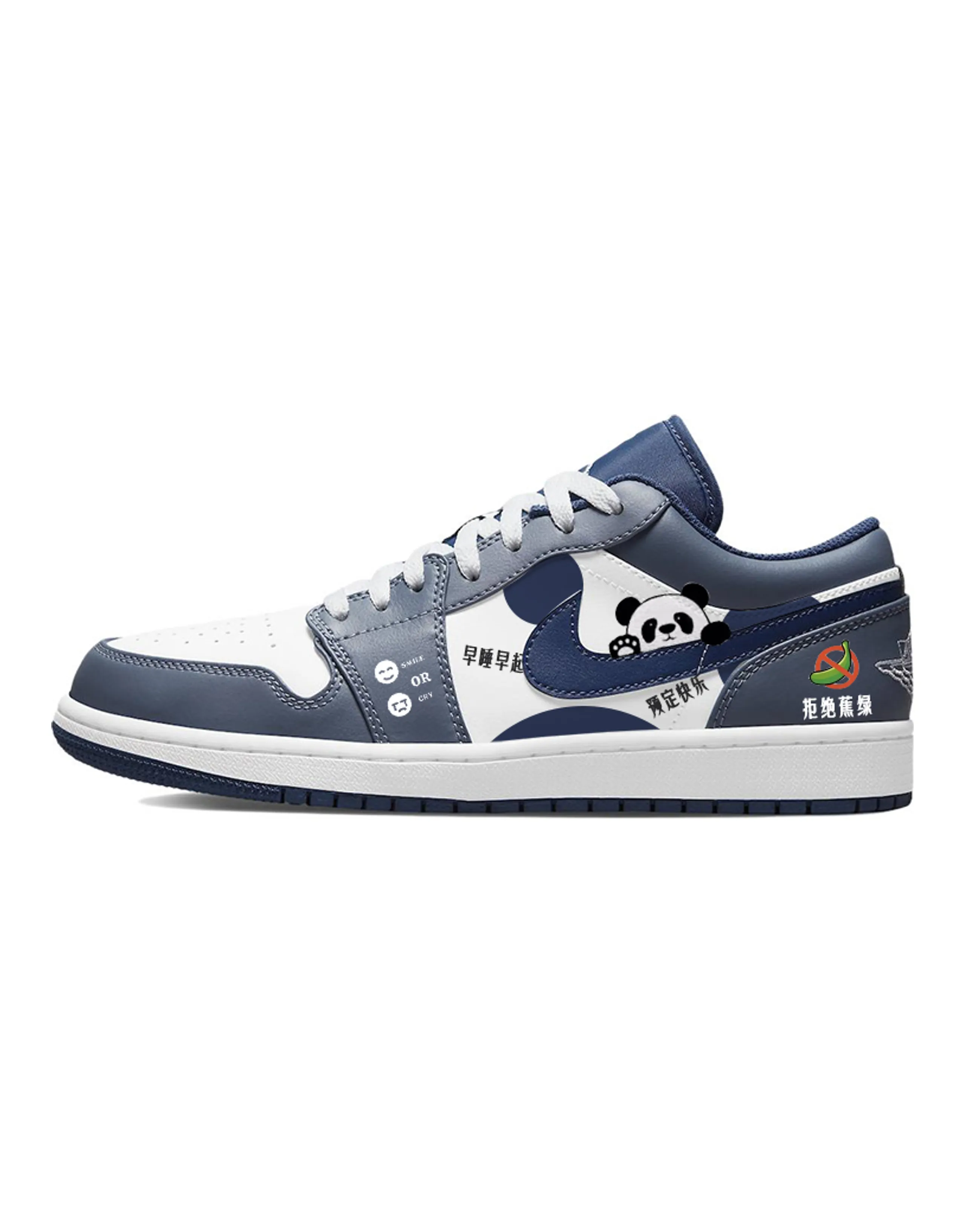 JORDAN Air JORDAN 1 Vintage Basketball Shoes Men Low Top Blue/White