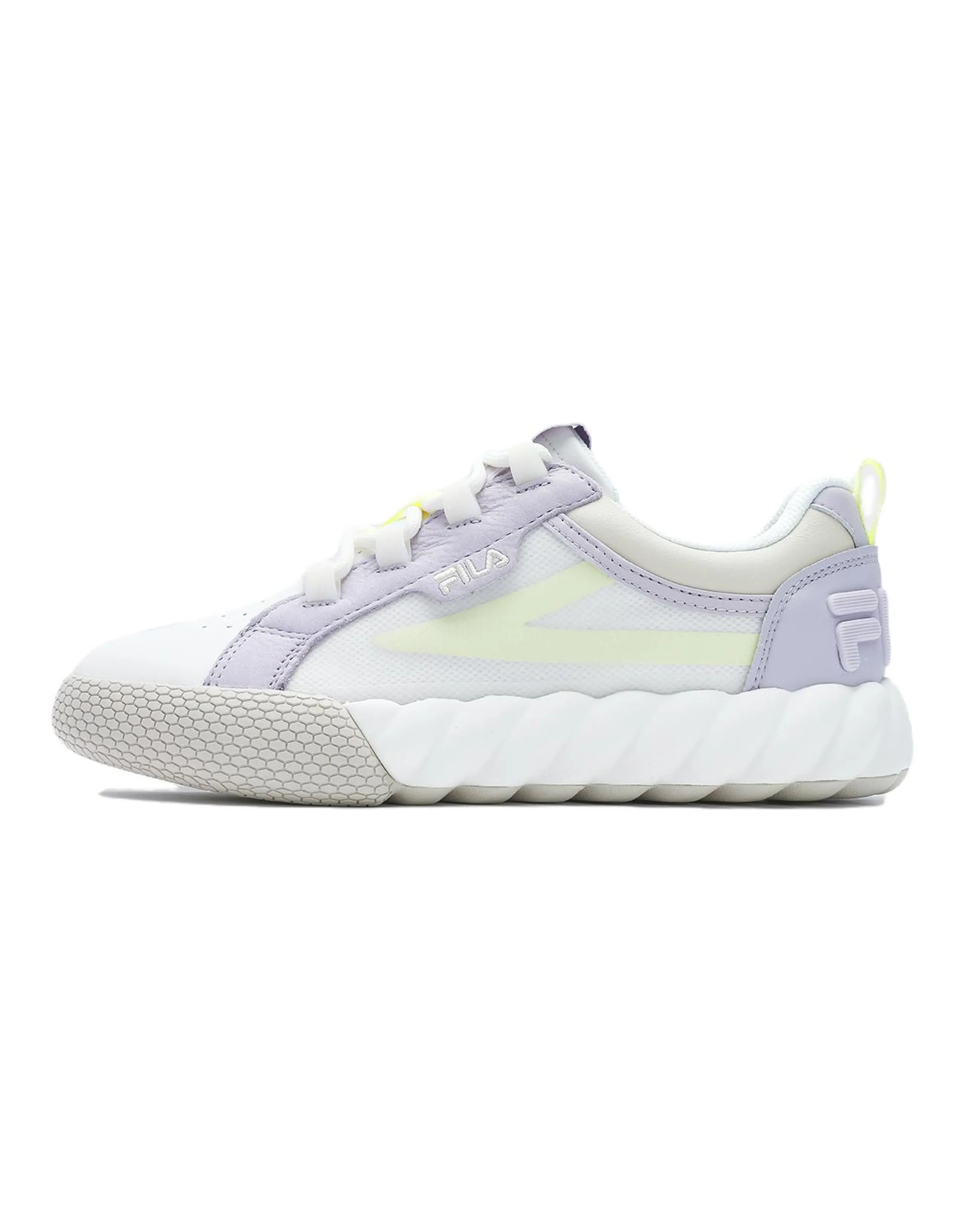 FILA CAMPO Cushioning Wear-Resistant Low-Top Skateboard Shoes Women's White Purple