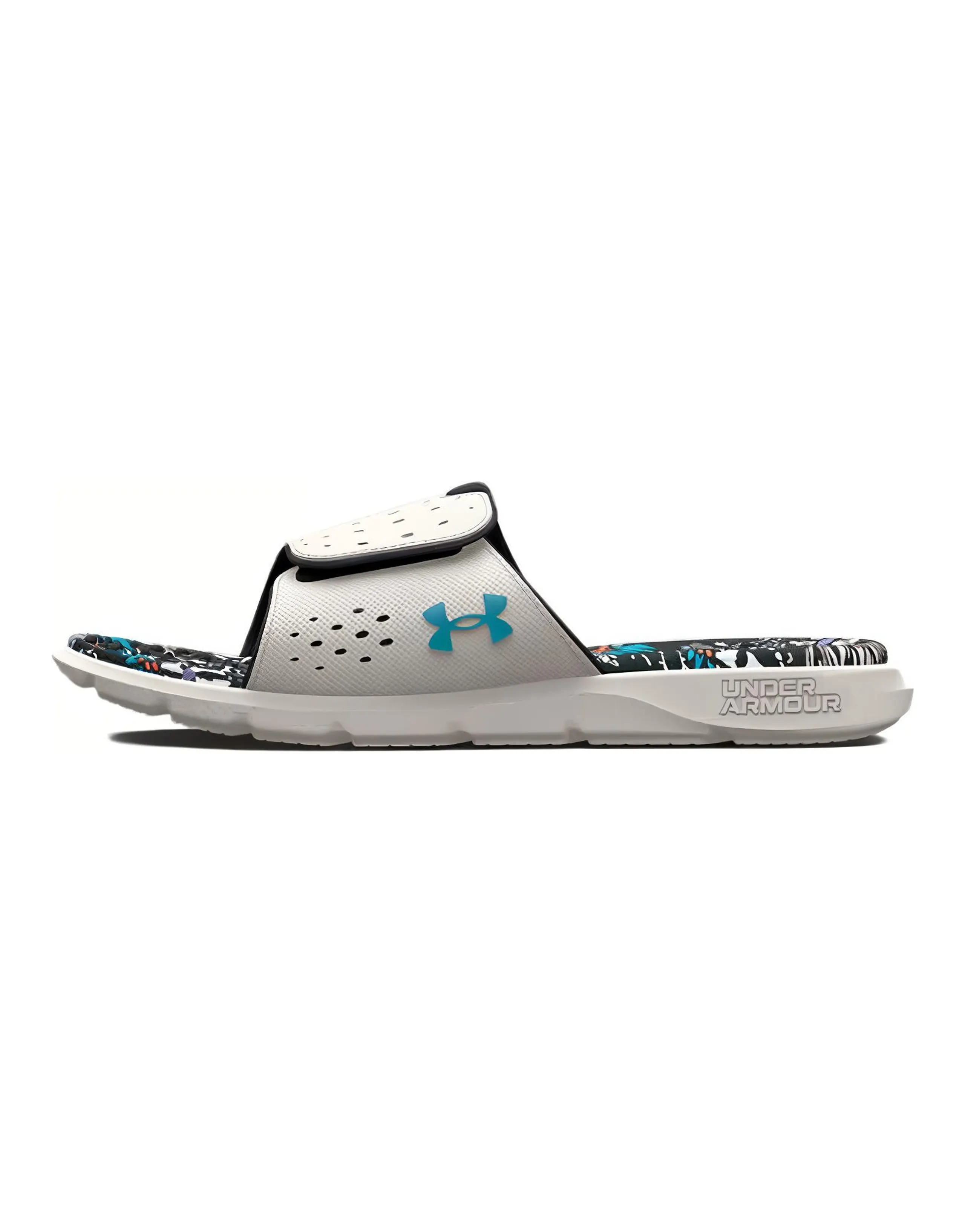 Under Armour Ignite 7 Graphic Footbed Slide 'Grey Mist Floral' Women's