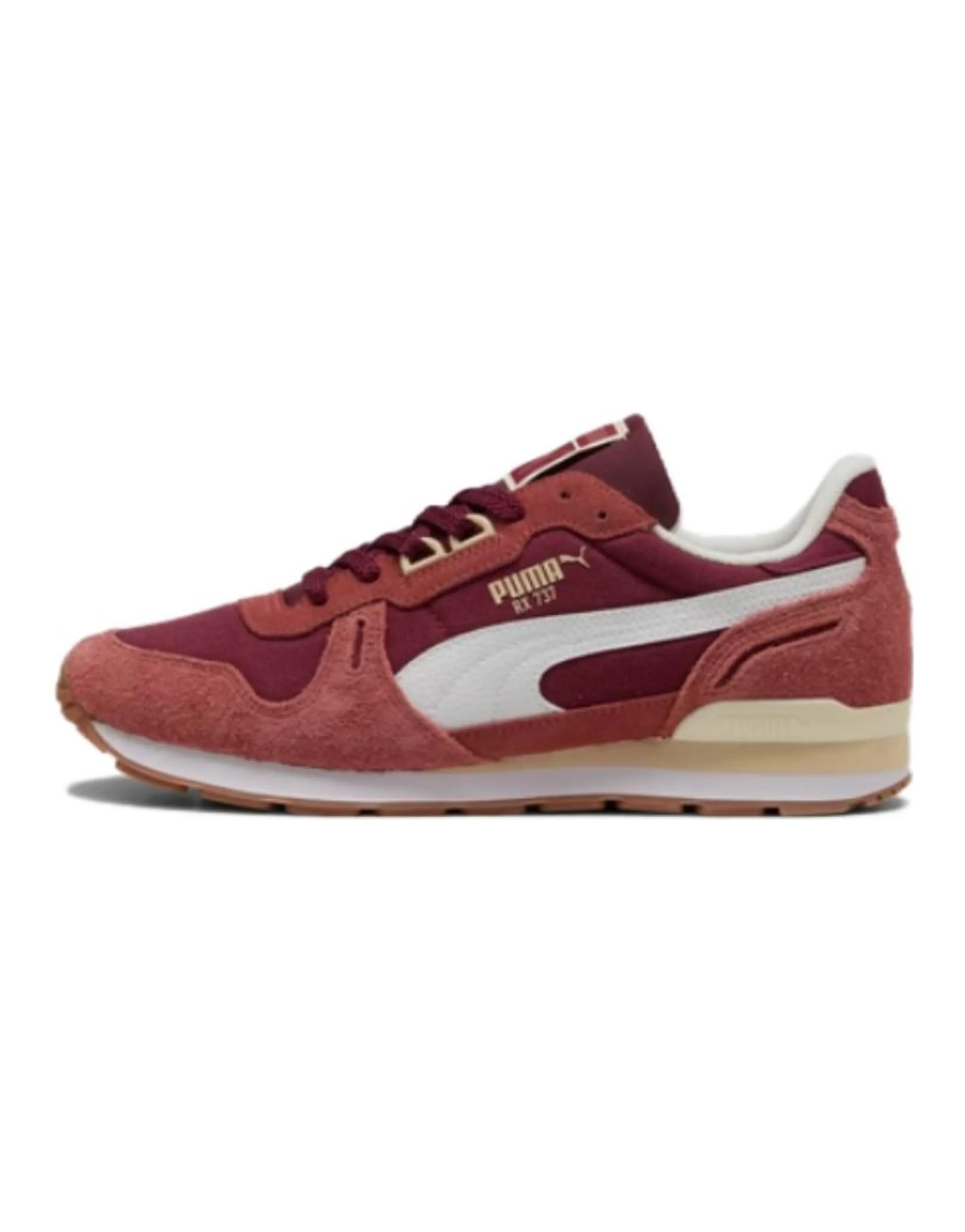 PUMA Rx 737 Comfortable Versatile Wear-Resistant Low-Top Casual Shoes Unisex Brick Red