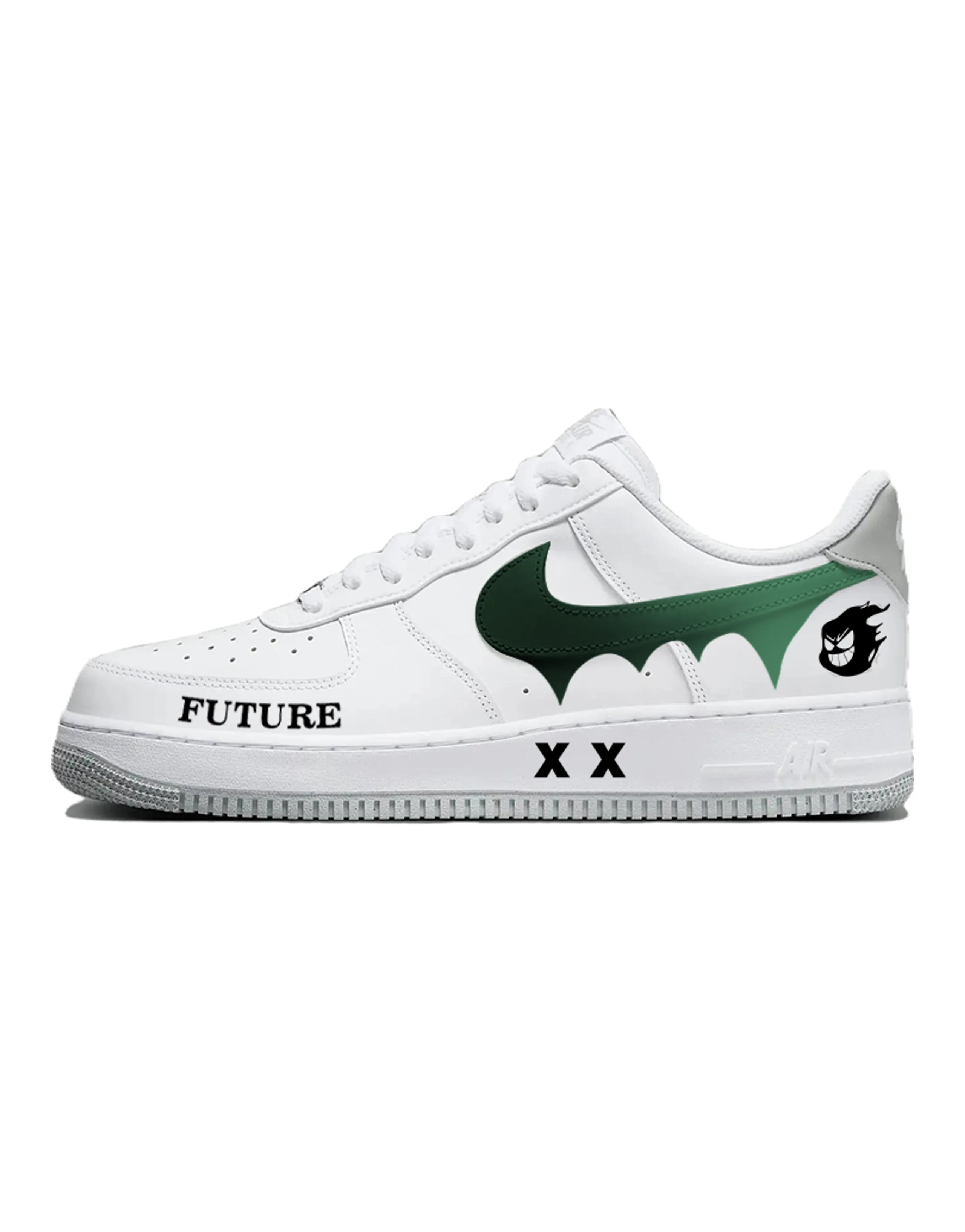 Nike Air Force 1 Skateboard Shoes Men Low-Top White Green