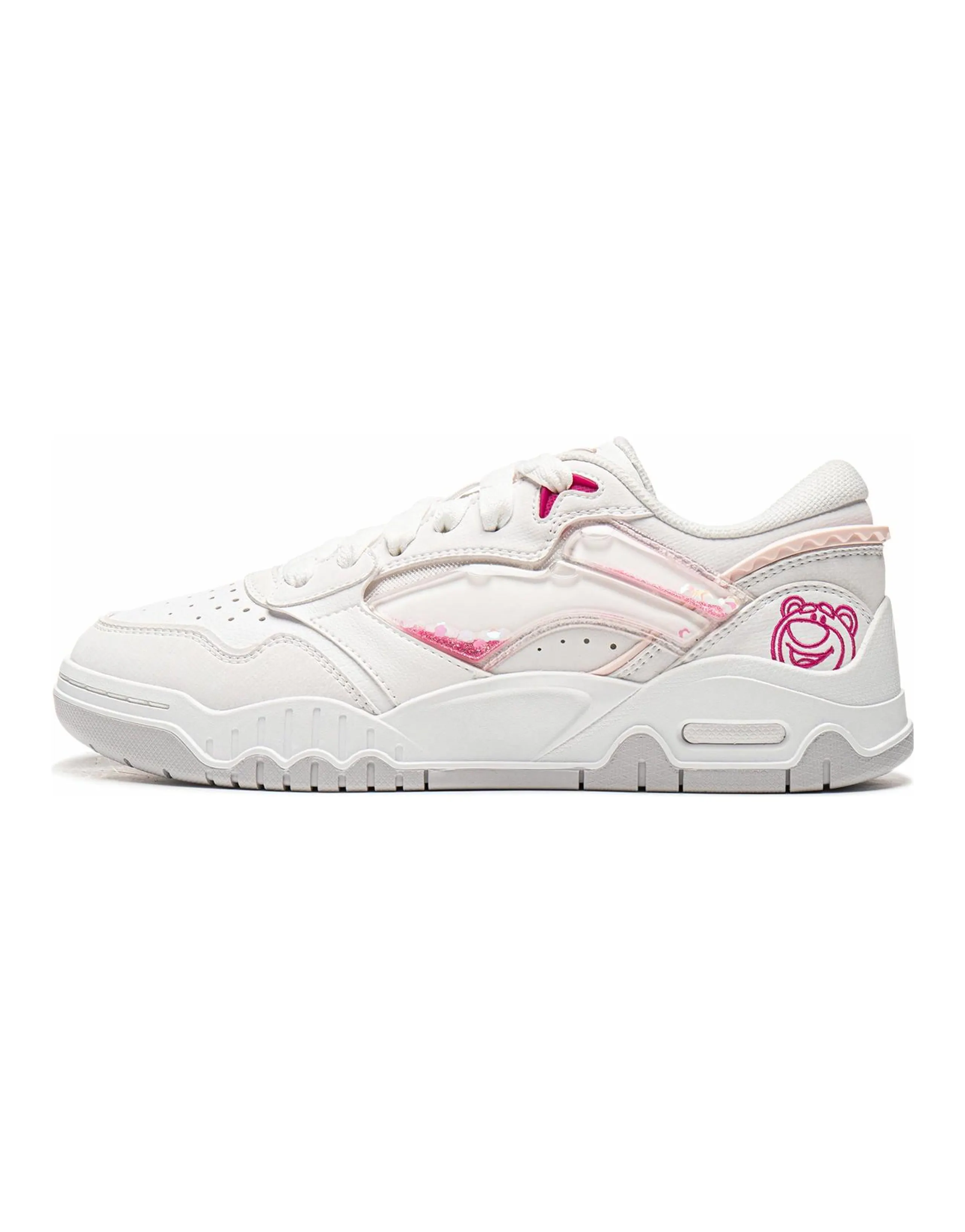 Disney x LiNing Moon White 3 Cushioned Wear-Resistant Lightweight Low-Top Skateboard Shoes Women's Standard White