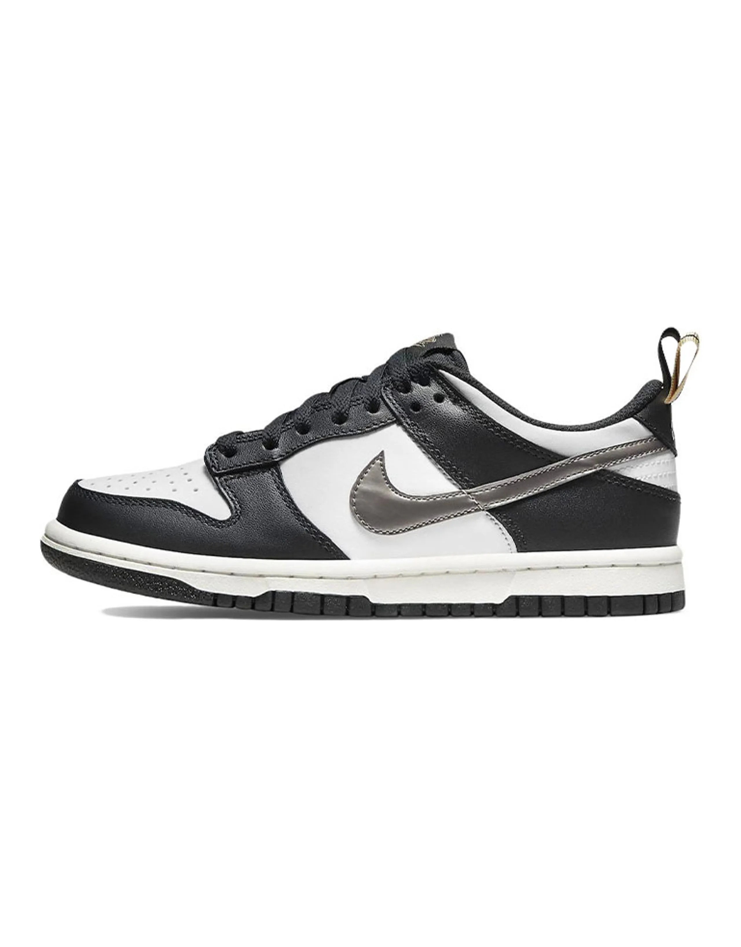 Nike Dunk Low Black White Metallic GS
