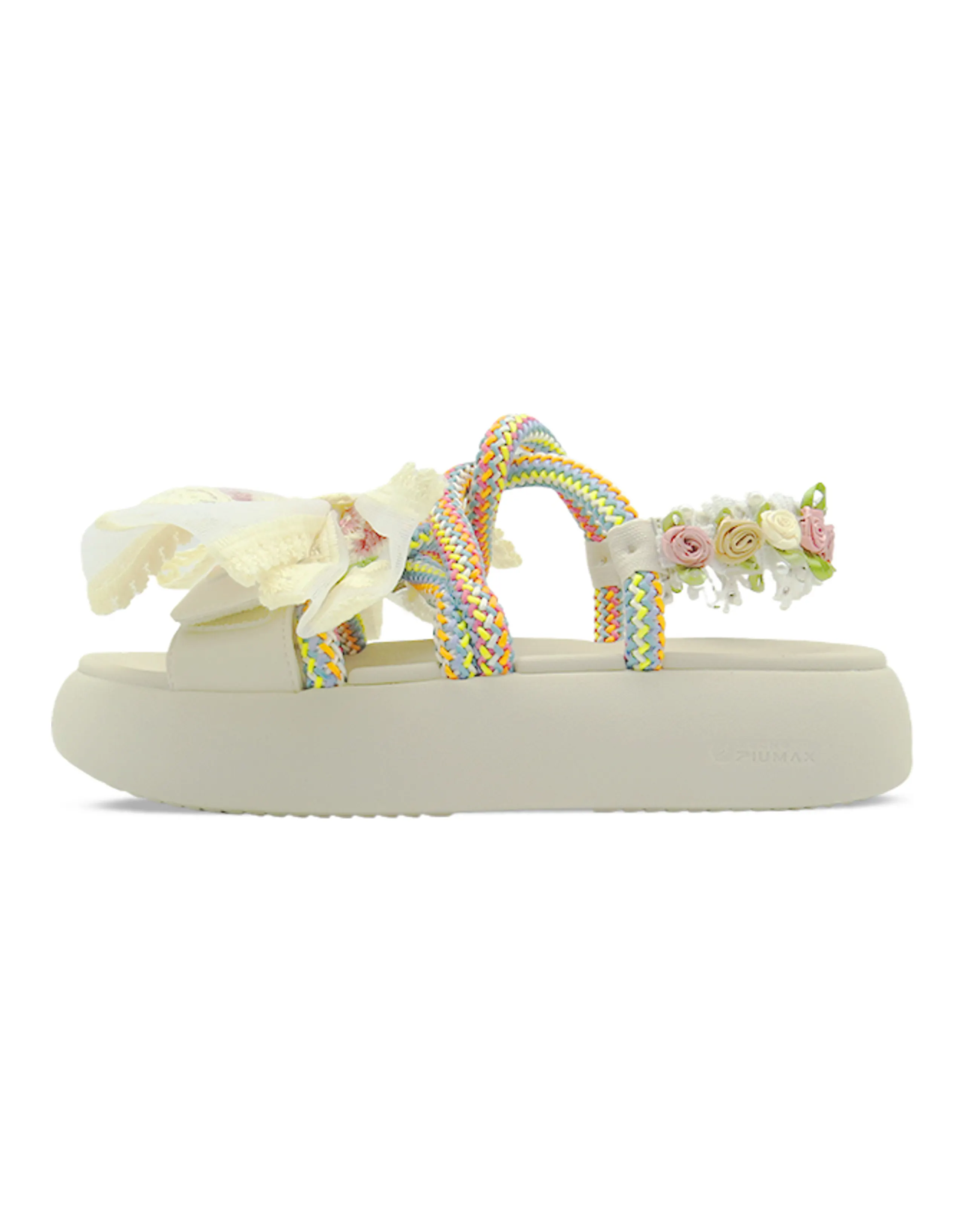FILA Churro Beach Sandals Women's White/Chervil/Birch Brown