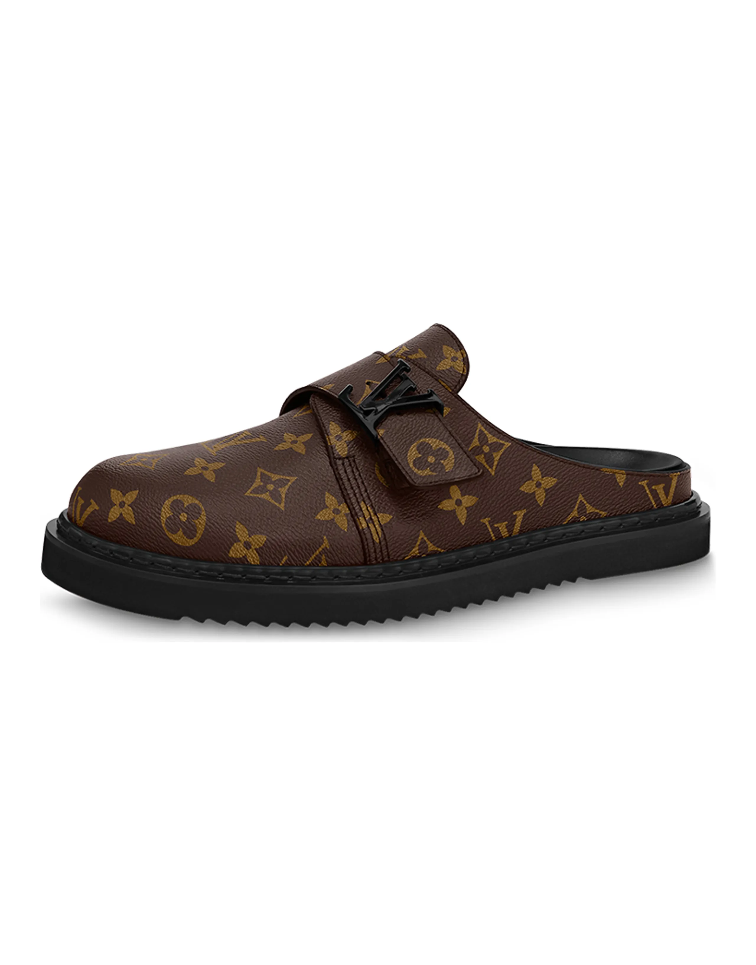 LOUIS VUITTON Easy Wrap-toe Slippers Men's Brown