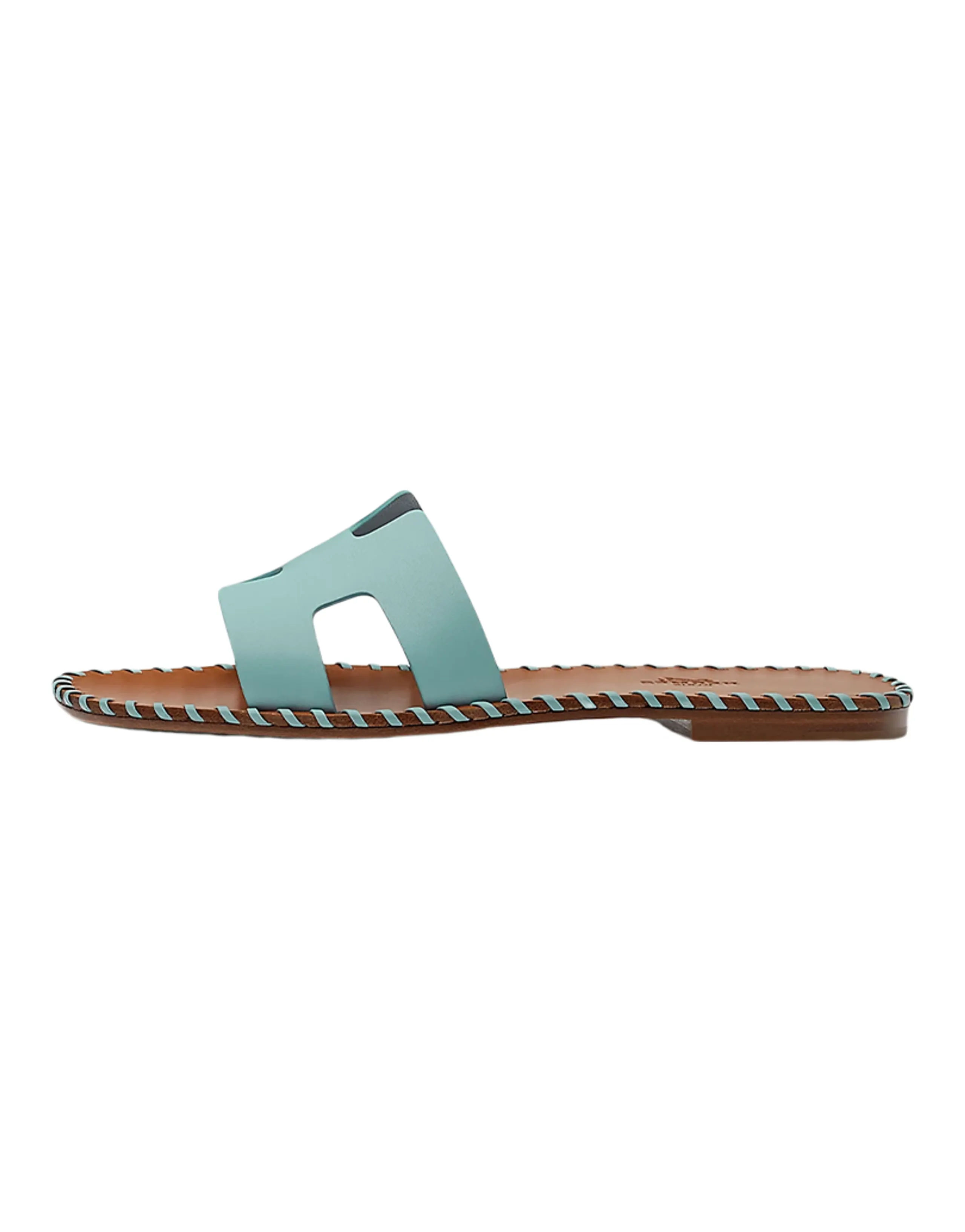 HERMES Oran Abrasion-Resistant Slide Slippers Women's Blue