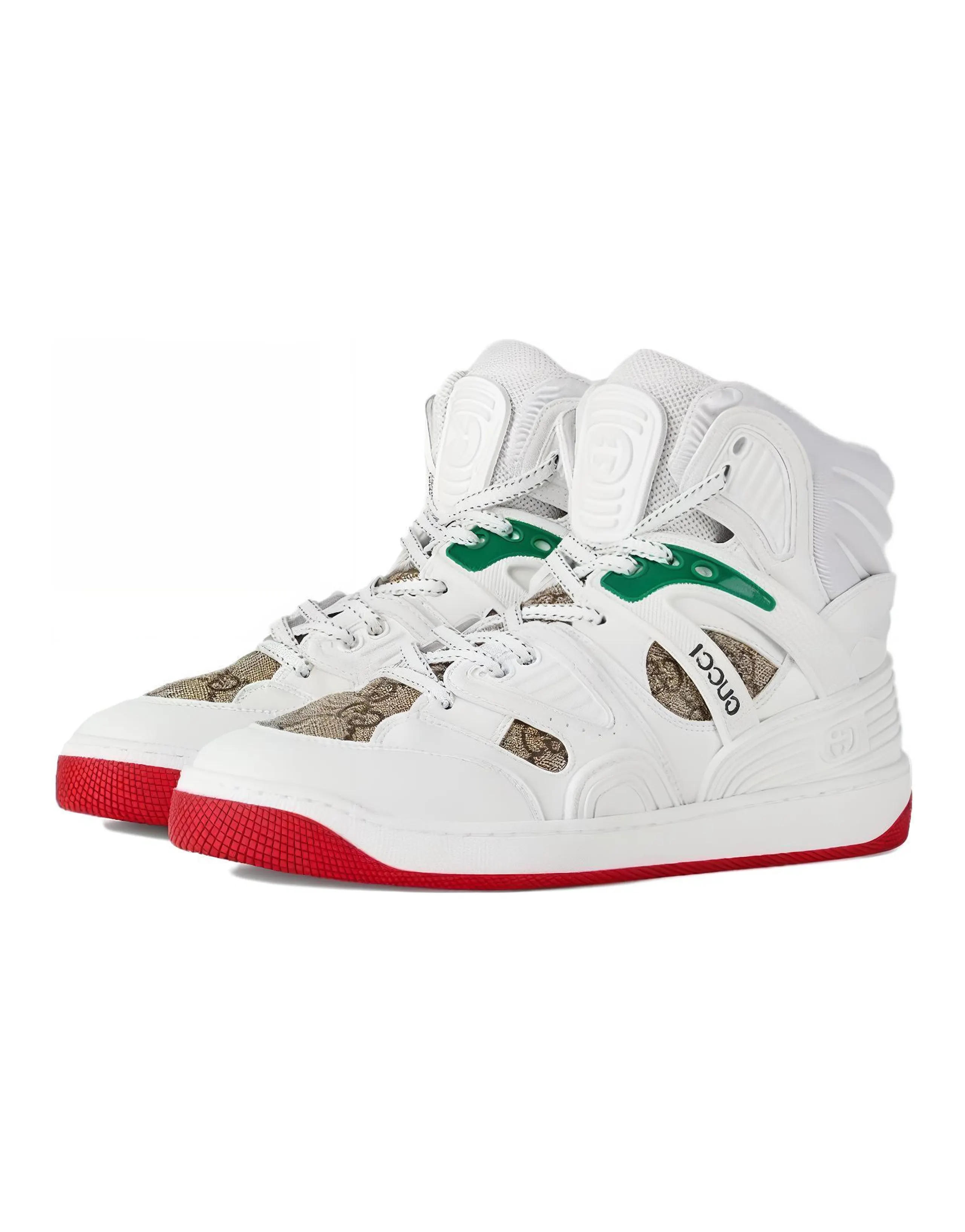 GUCCI Women's Basket Sneaker High 'White Demetra Red' Women's