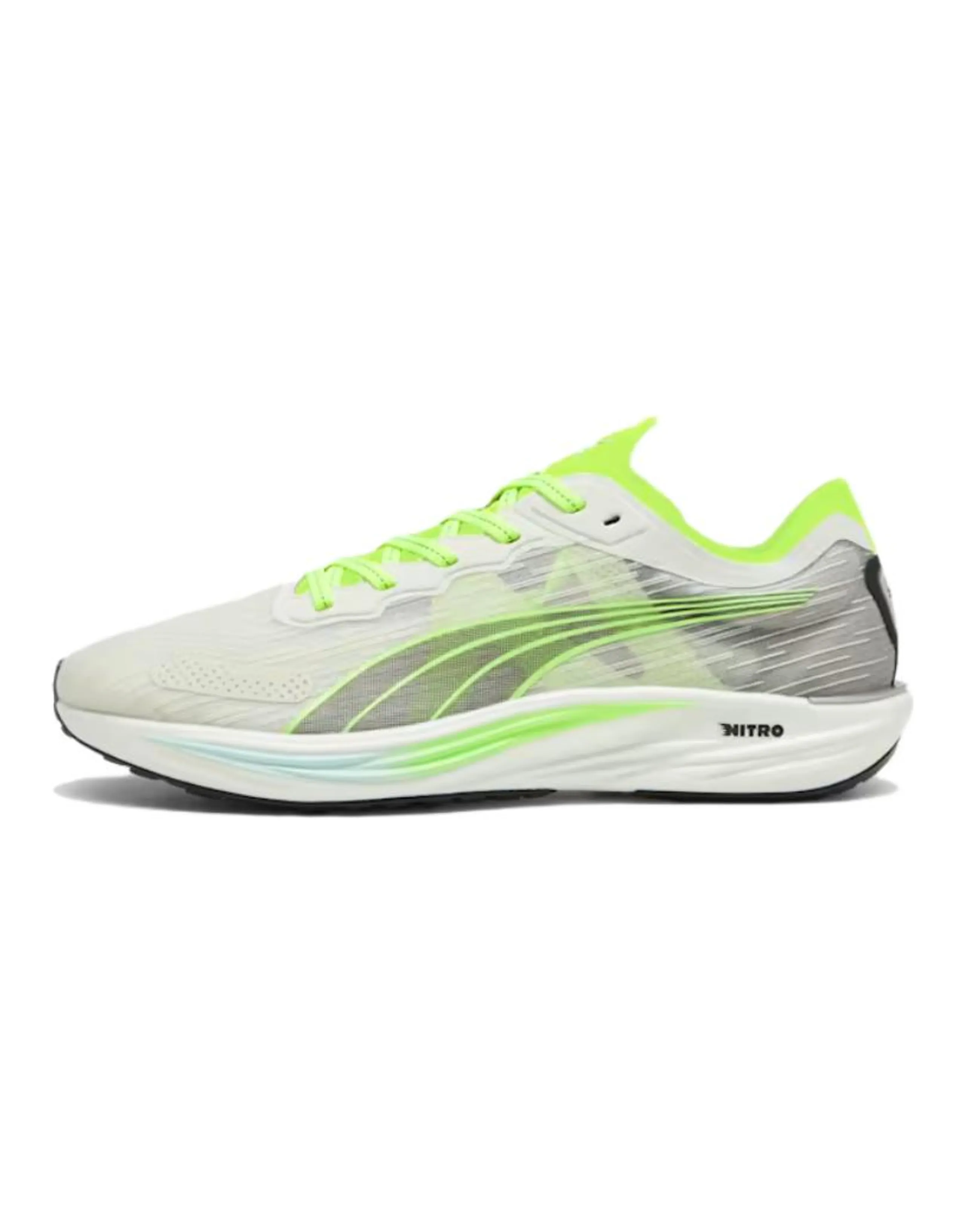 PUMA Liberate Nitro 2 Shock Absorbers Slip Resistant Low Top Running Shoes Men's Gray Green