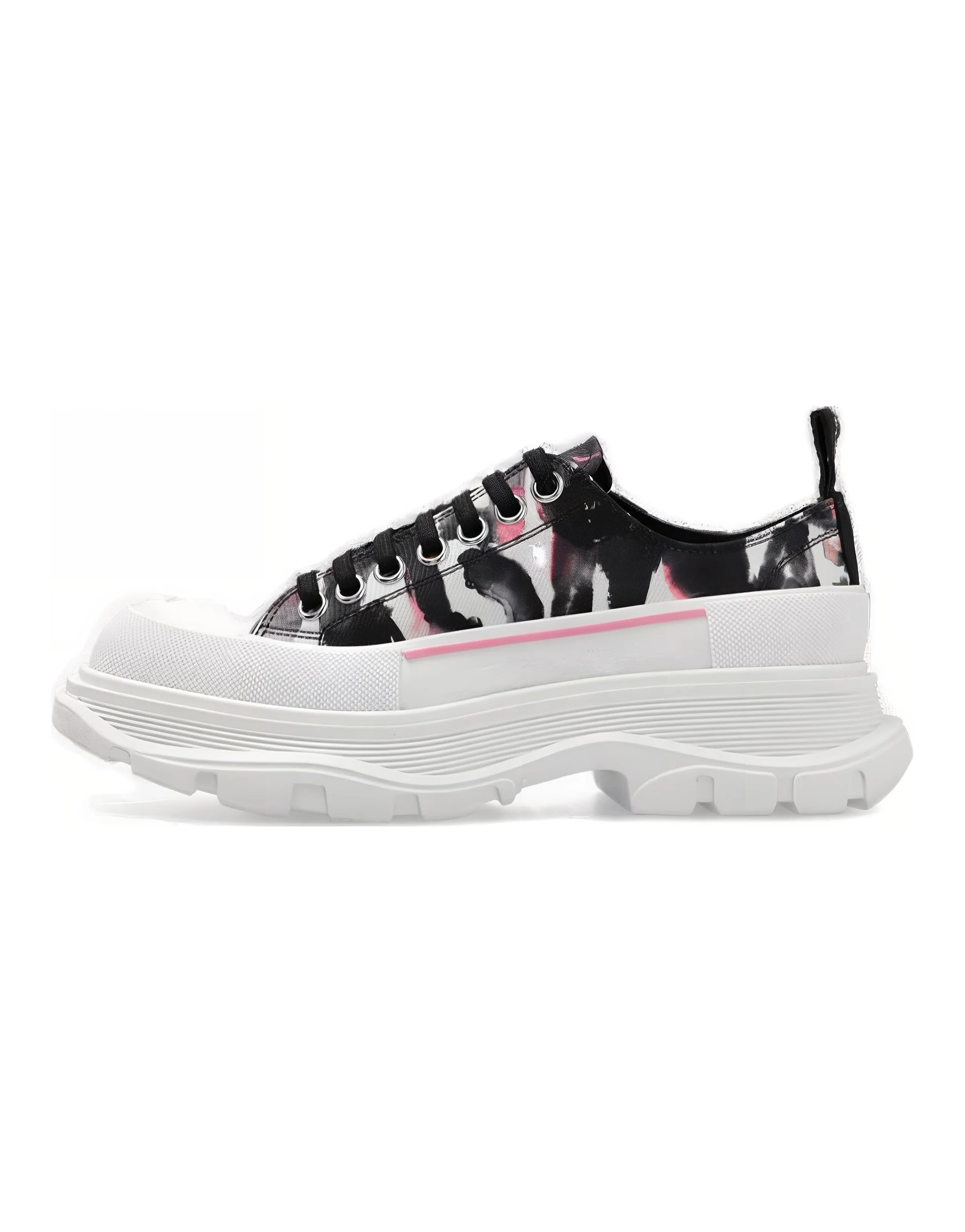 Alexander McQueen Tread Slick Sneakers 'White Black Pink' Women's