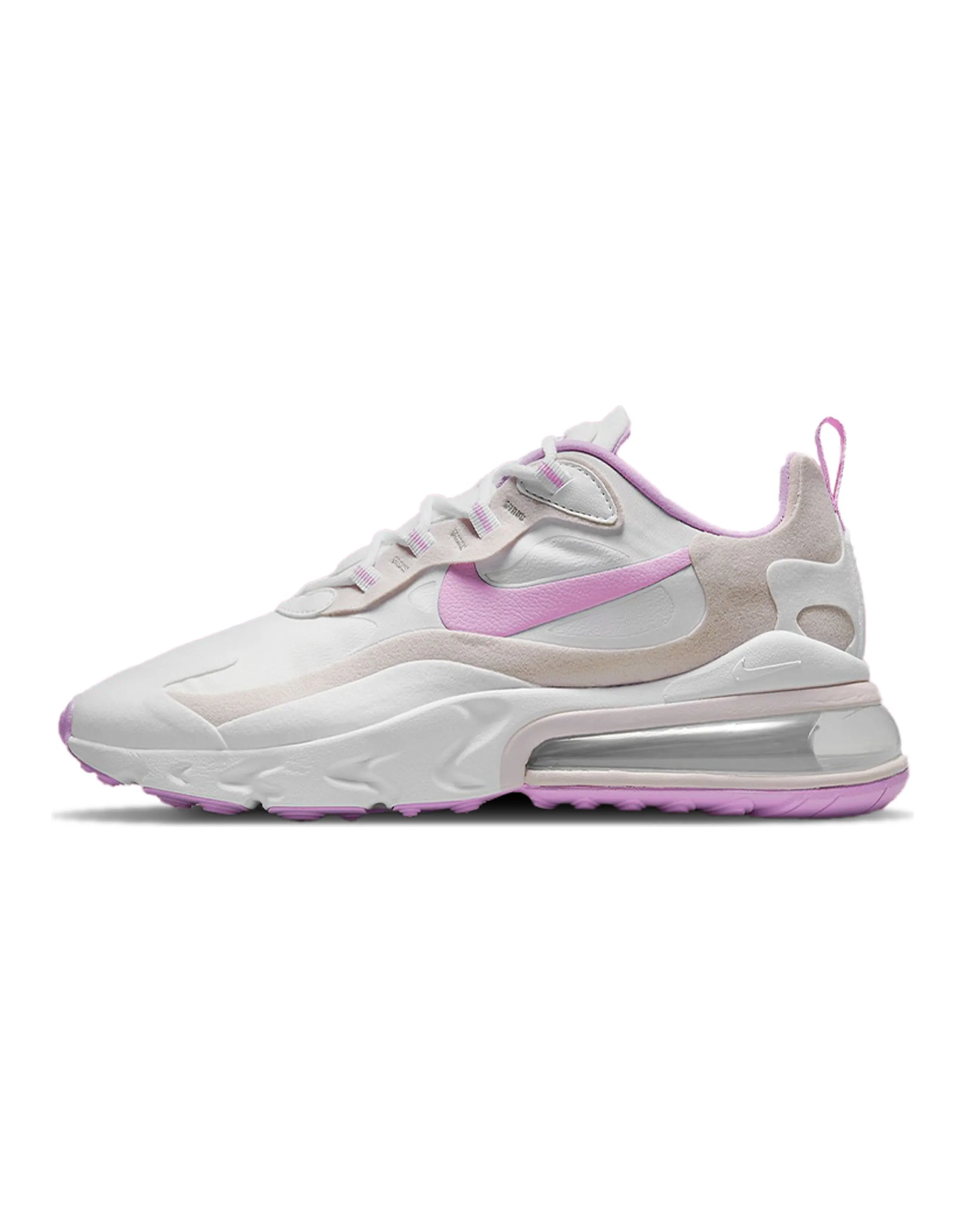 Nike Air Max 270 React 'White Fuchsia Glow Platinum Violet' Women's