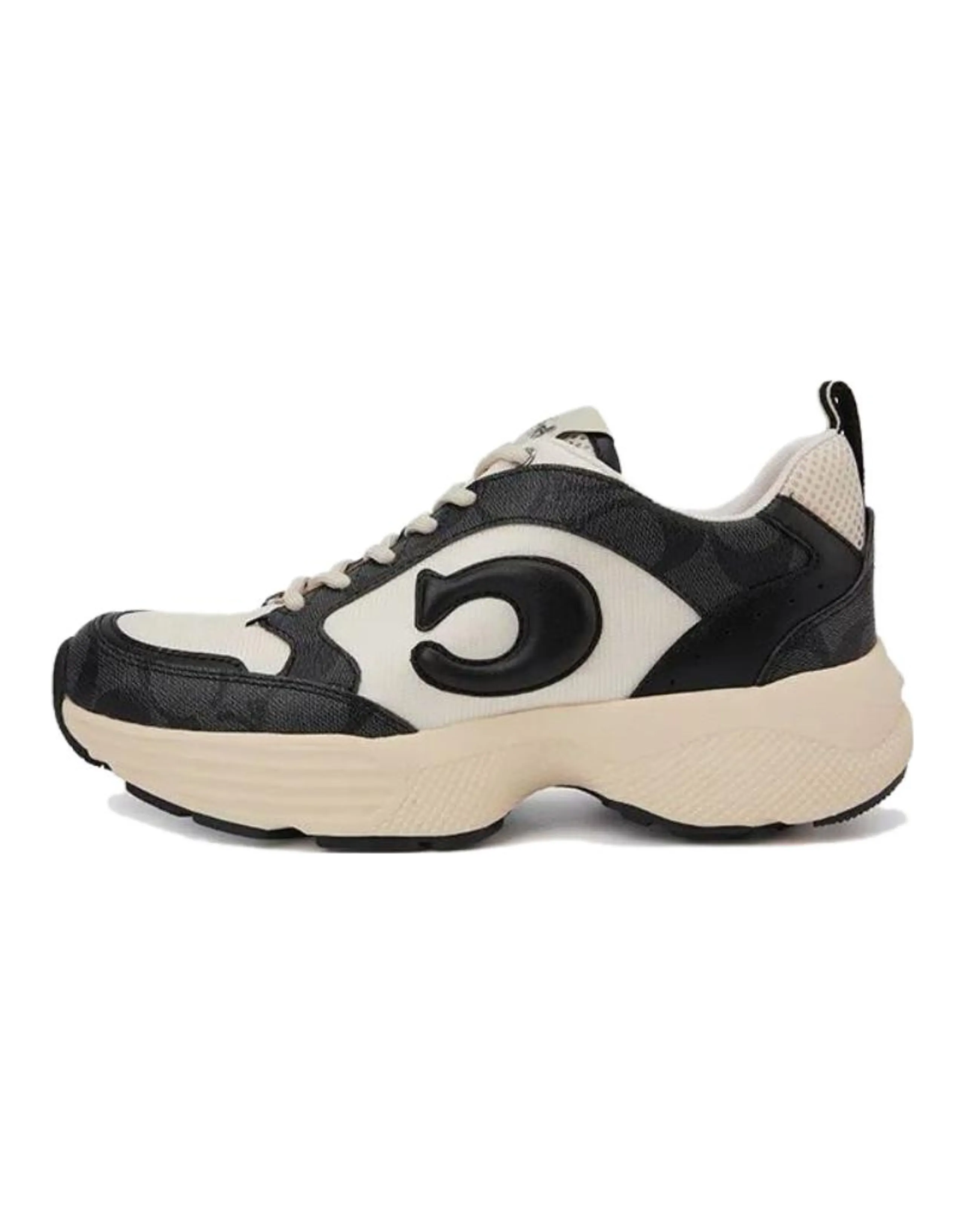 COACH Low-Top Casual Shoes Women's Beige Black