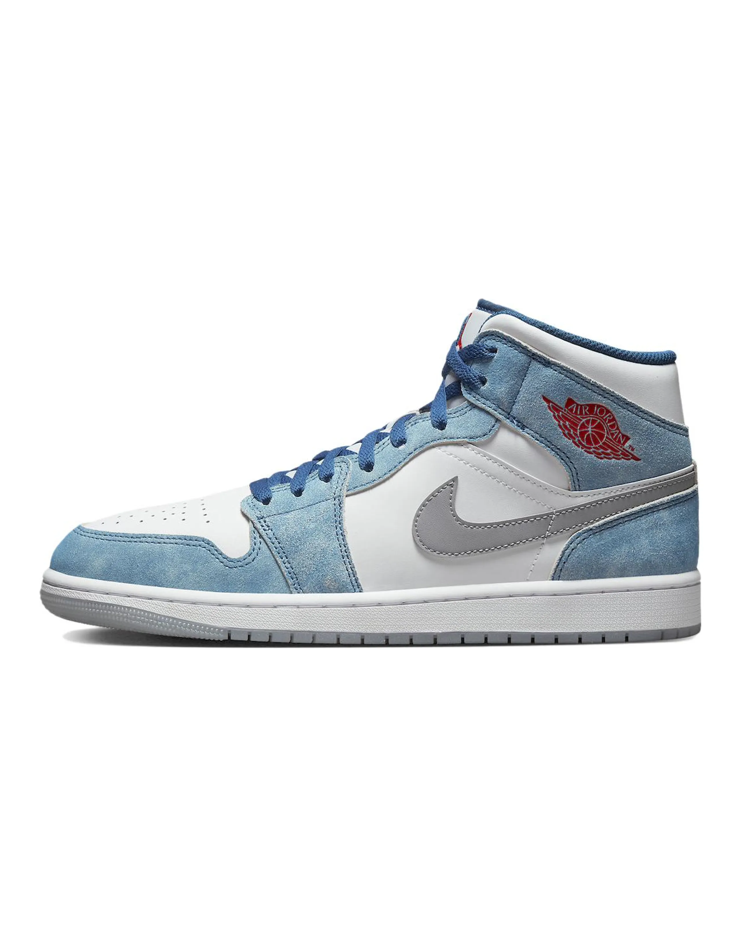 JORDAN 1 Mid French Blue Fire Red