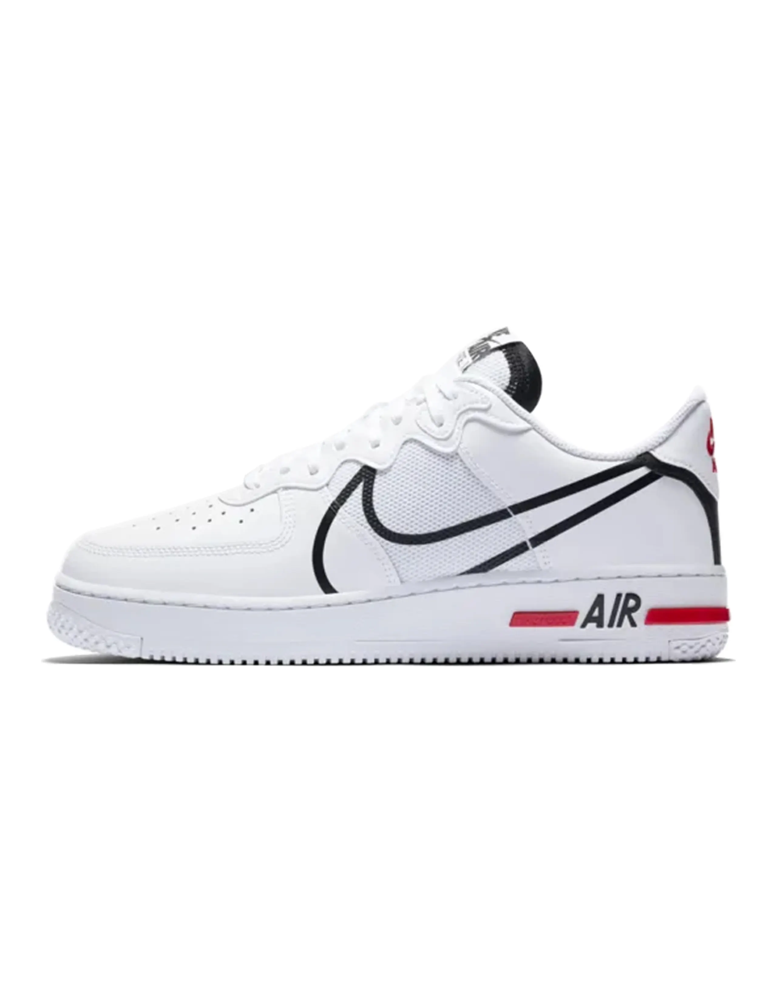 Nike Air Force 1 React White Black Red
