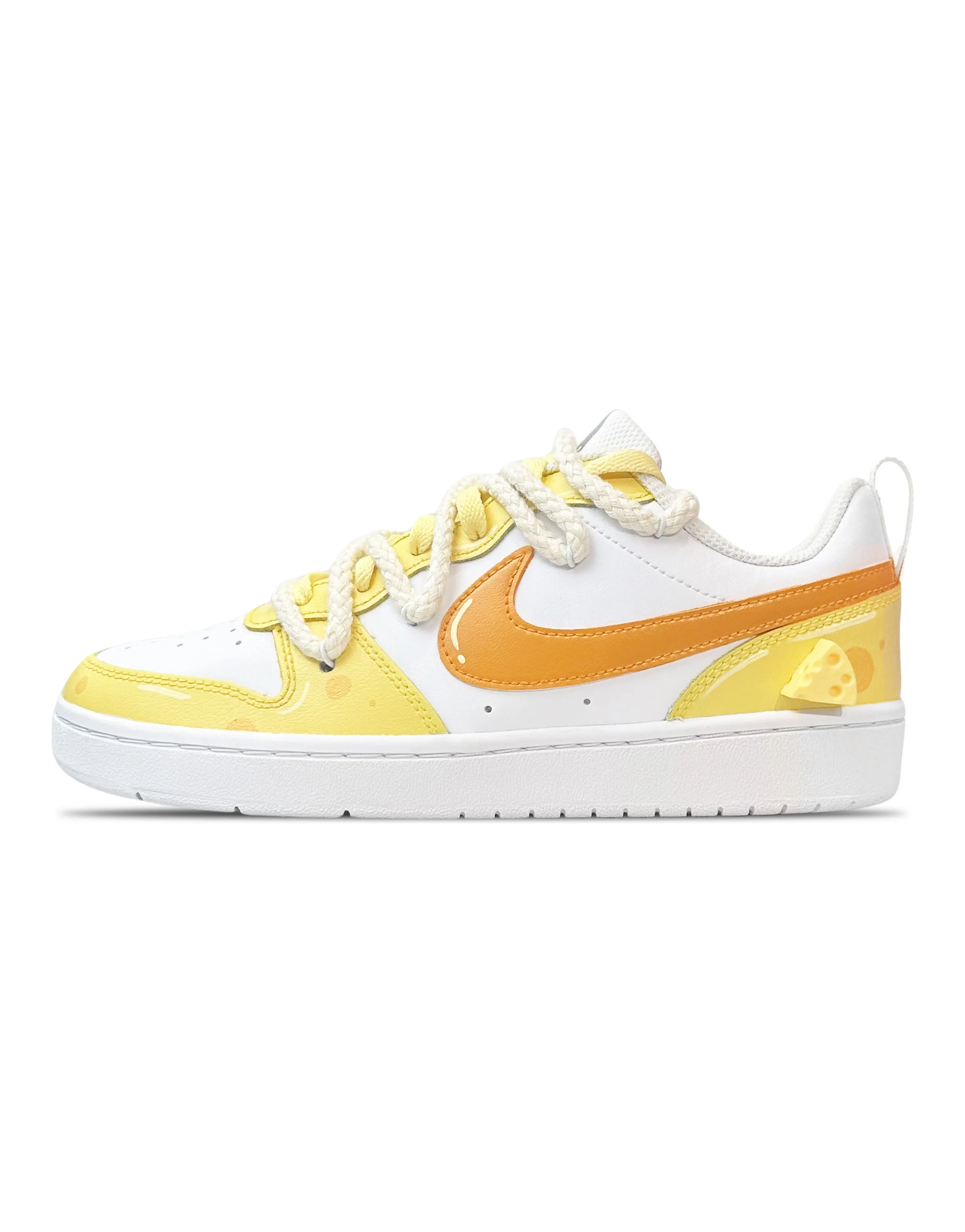 Nike Court Borough Low Top Skateboard Shoes GS Yellow