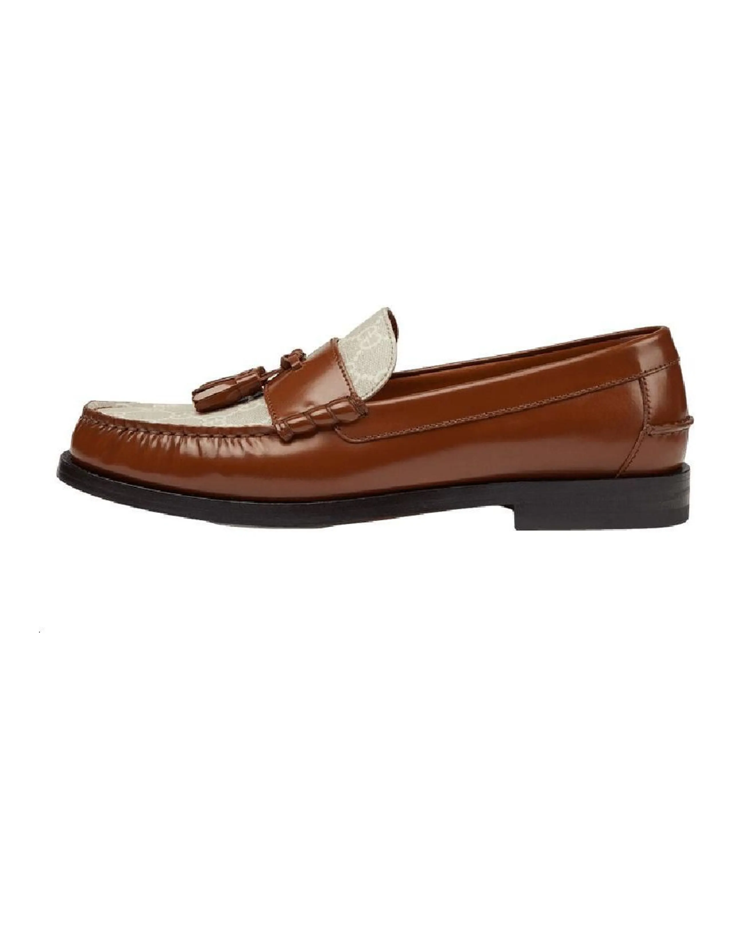 GUCCI Horsebit Men's Casual Shoes Men Low-Top Brown