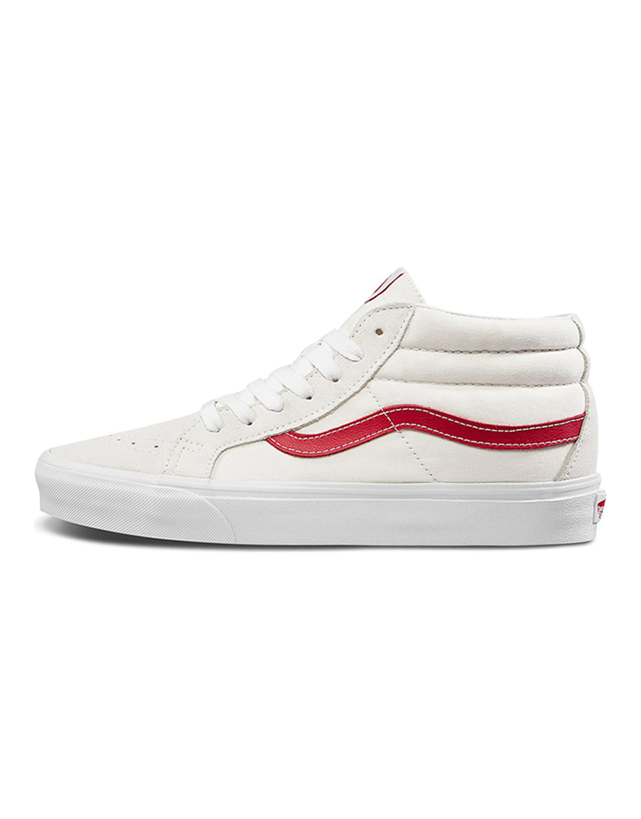 Vans SK8 Mid Stylish Lightweight Mid Top Casual Skate Shoes Unisex White Red