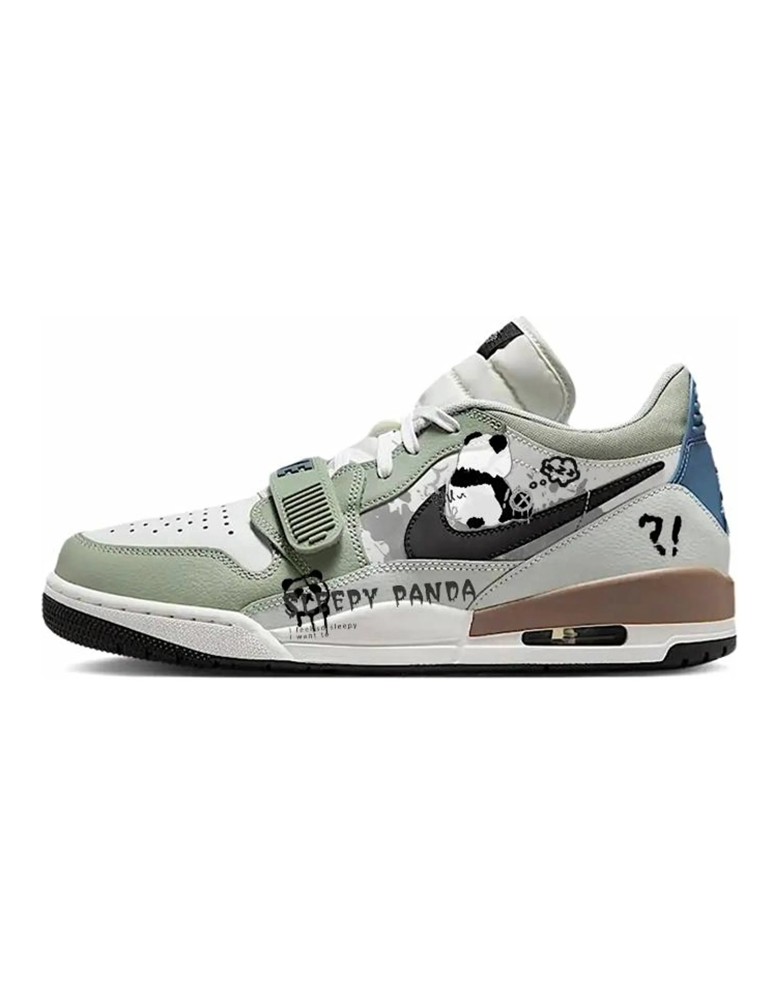 Jordan Legacy 312 Cushioned Slip-Resistant Low-Top Vintage Basketball Shoes Men's White Green