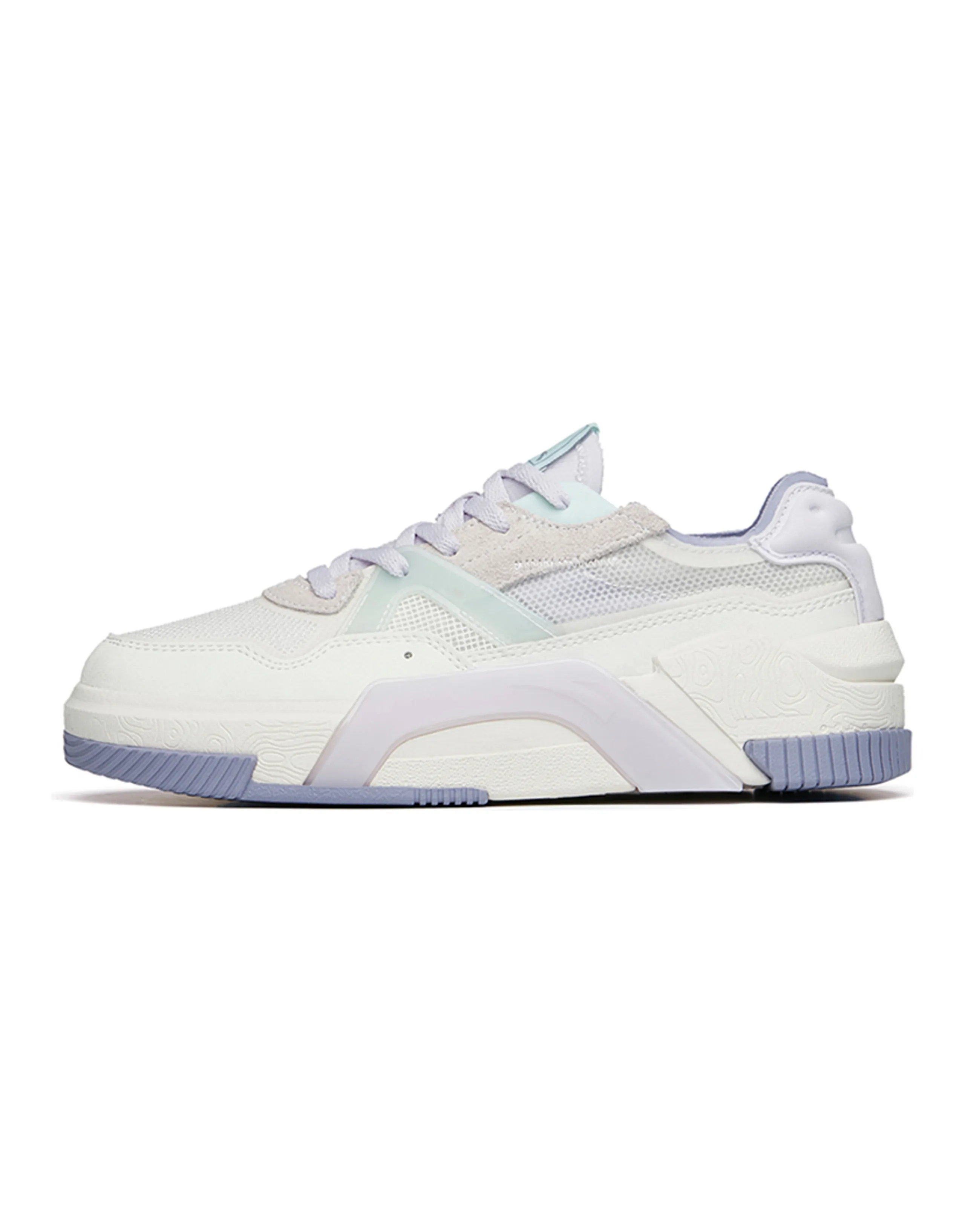 Anta Life Collection PRO Non-slip Lightweight Low-Top Skateboard Shoes Women's White Purple