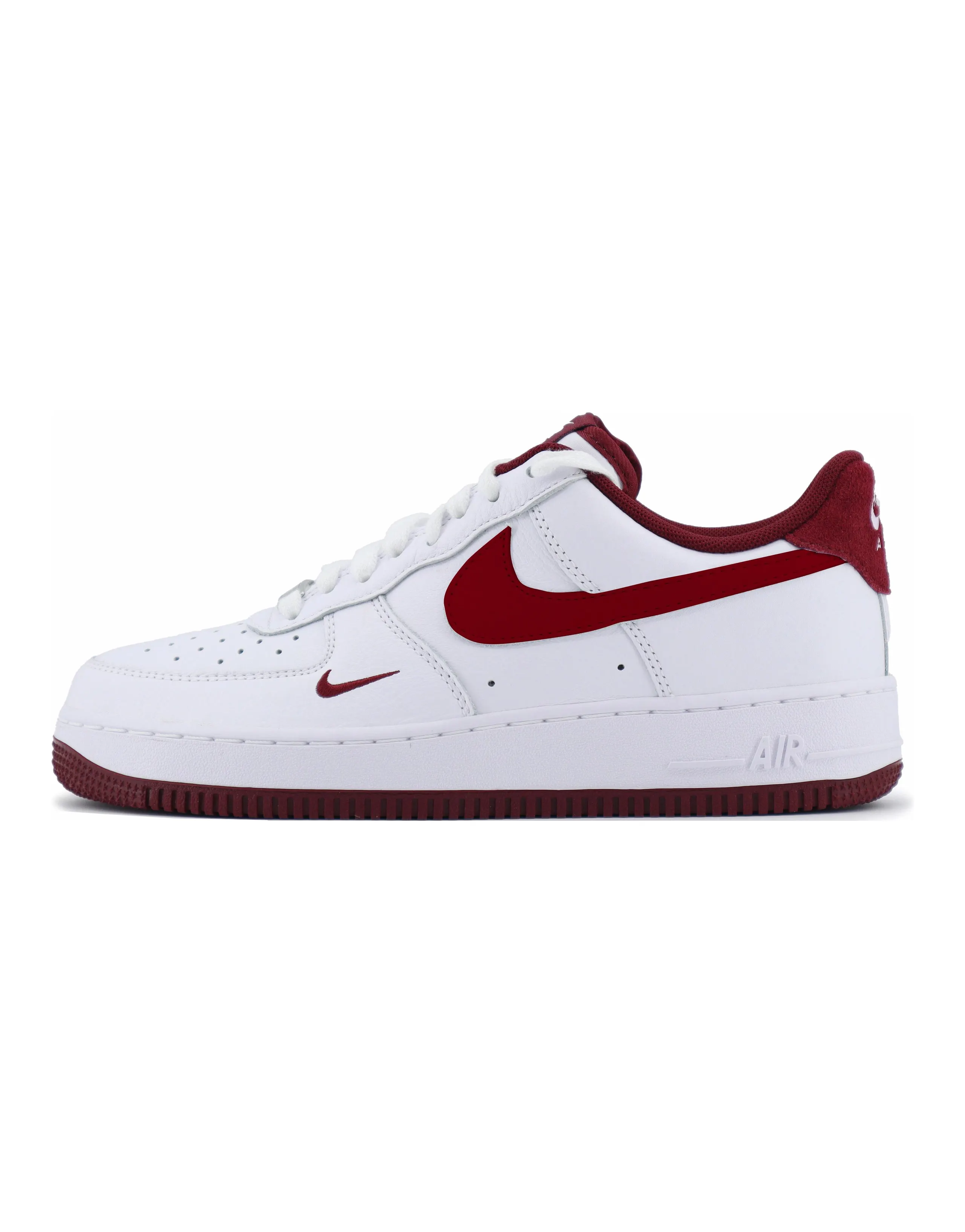 Nike Air Force 1 Anti Slip Wear Resistant Low Top Skateboard Shoes Unisex White Red