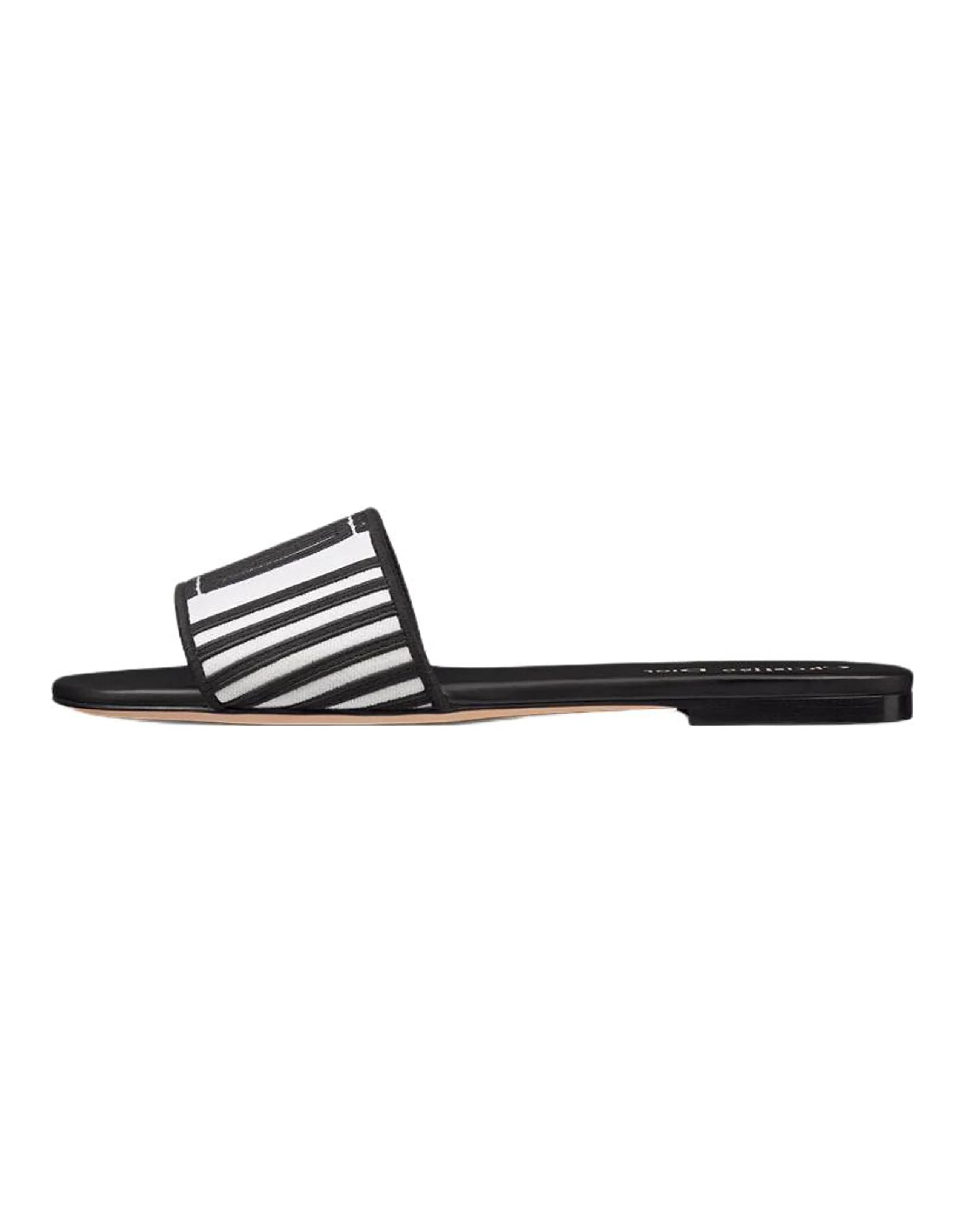 DIOR Dway Round-Toe Slip-On Slides Women's Black