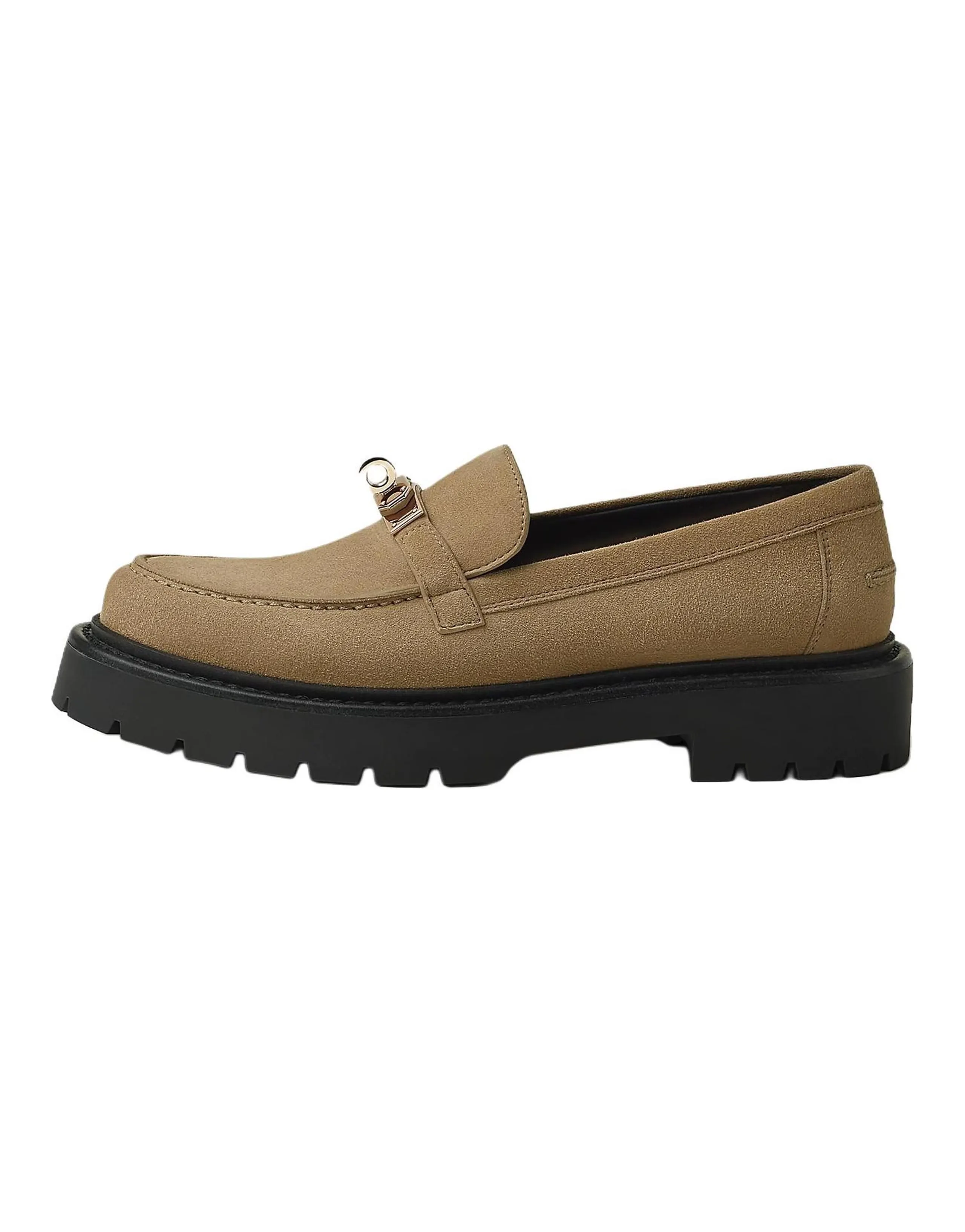 HERMES Loafers Women's Light Brown