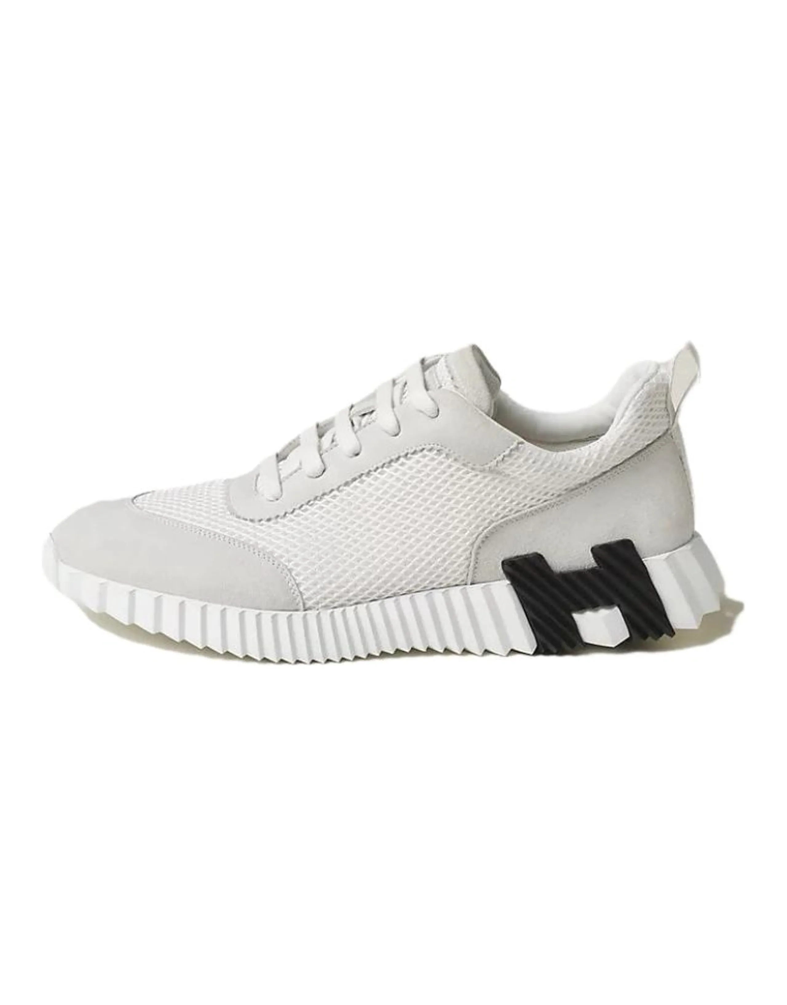 HERMES Bouncing Low Top Casual Shoes Men's White