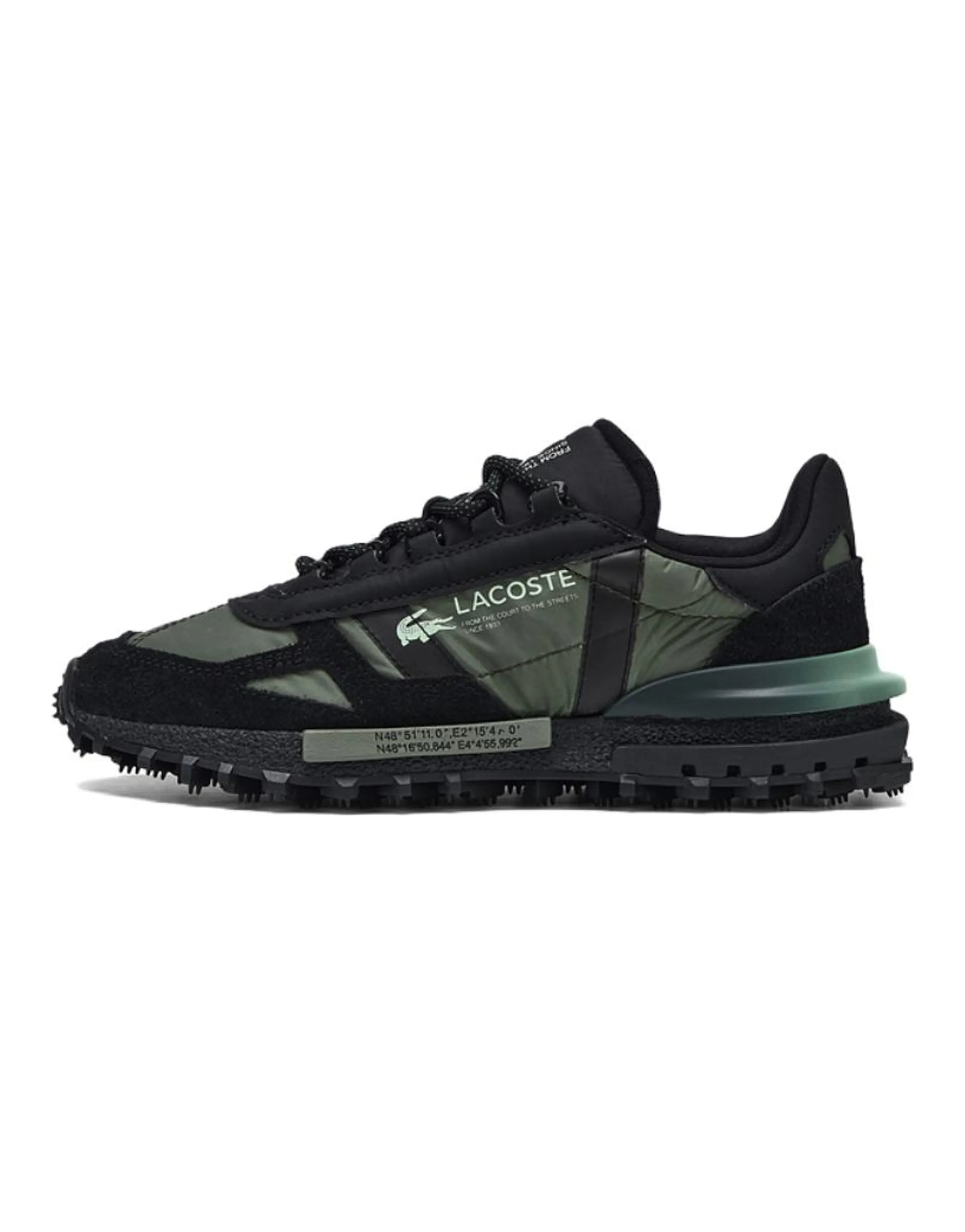 LACOSTE Comfortable Versatile Soft Casual Shoes Women's Black/Green