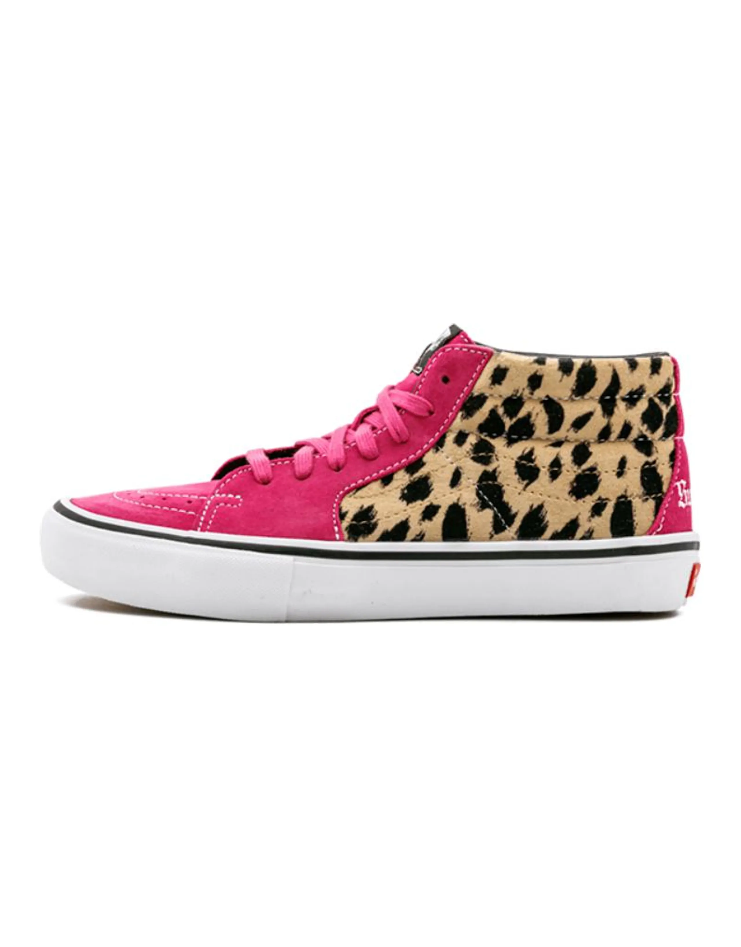 Vans Sk8 Mid Supreme Velvet Leopard Magenta