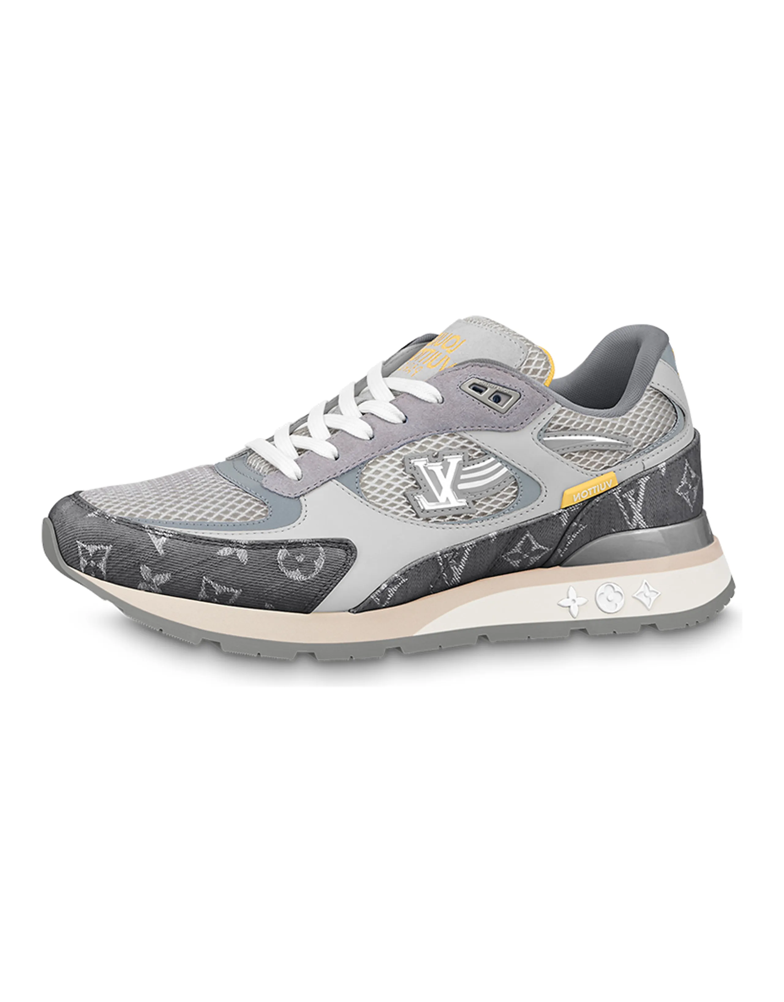 LOUIS VUITTON Run Away Low-Top Sports Casual Shoes Men's Gray Black