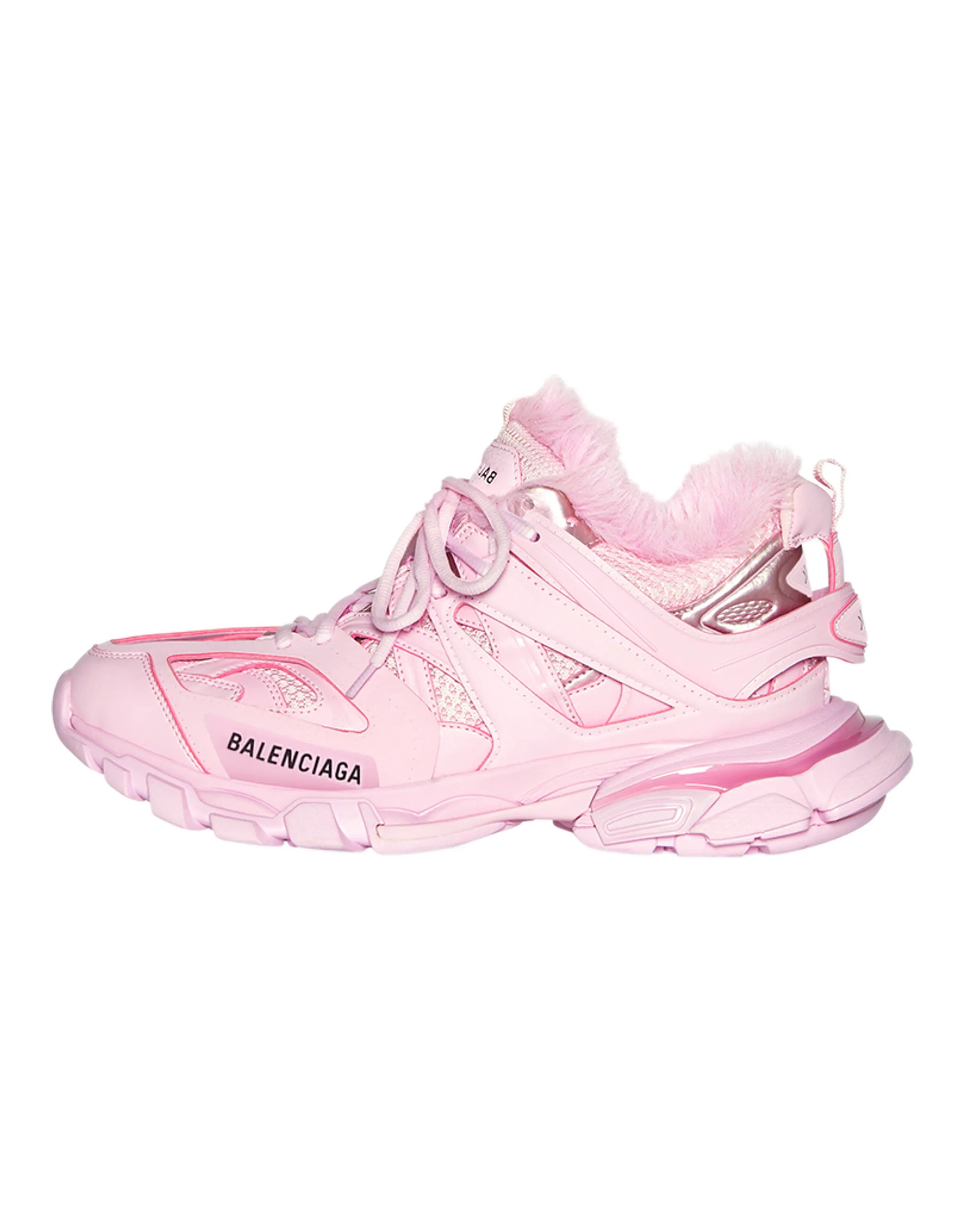 Balenciaga Track Fake Fur Pink Women's
