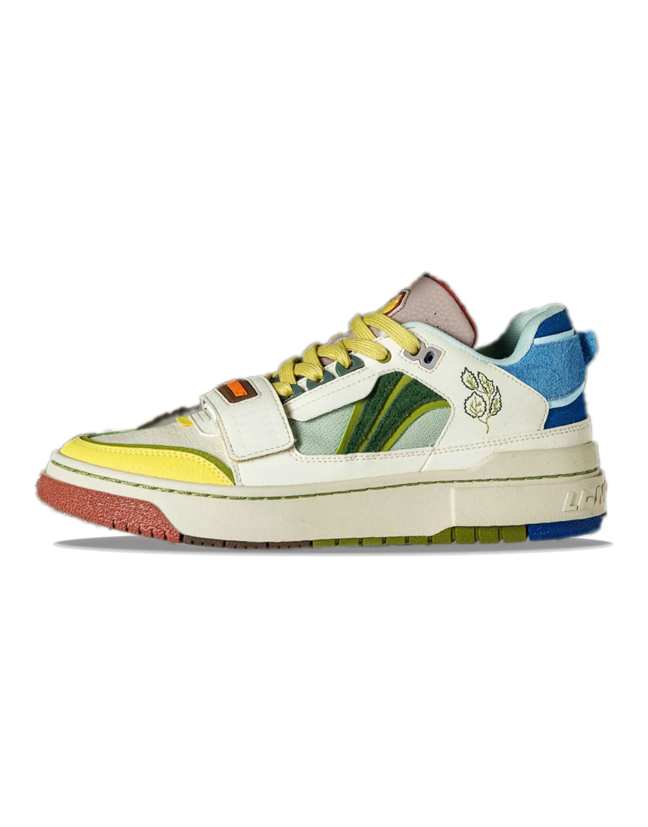 LiNing Rookie Low-Top Basketball Shoes Men's Beige Yellow Blue