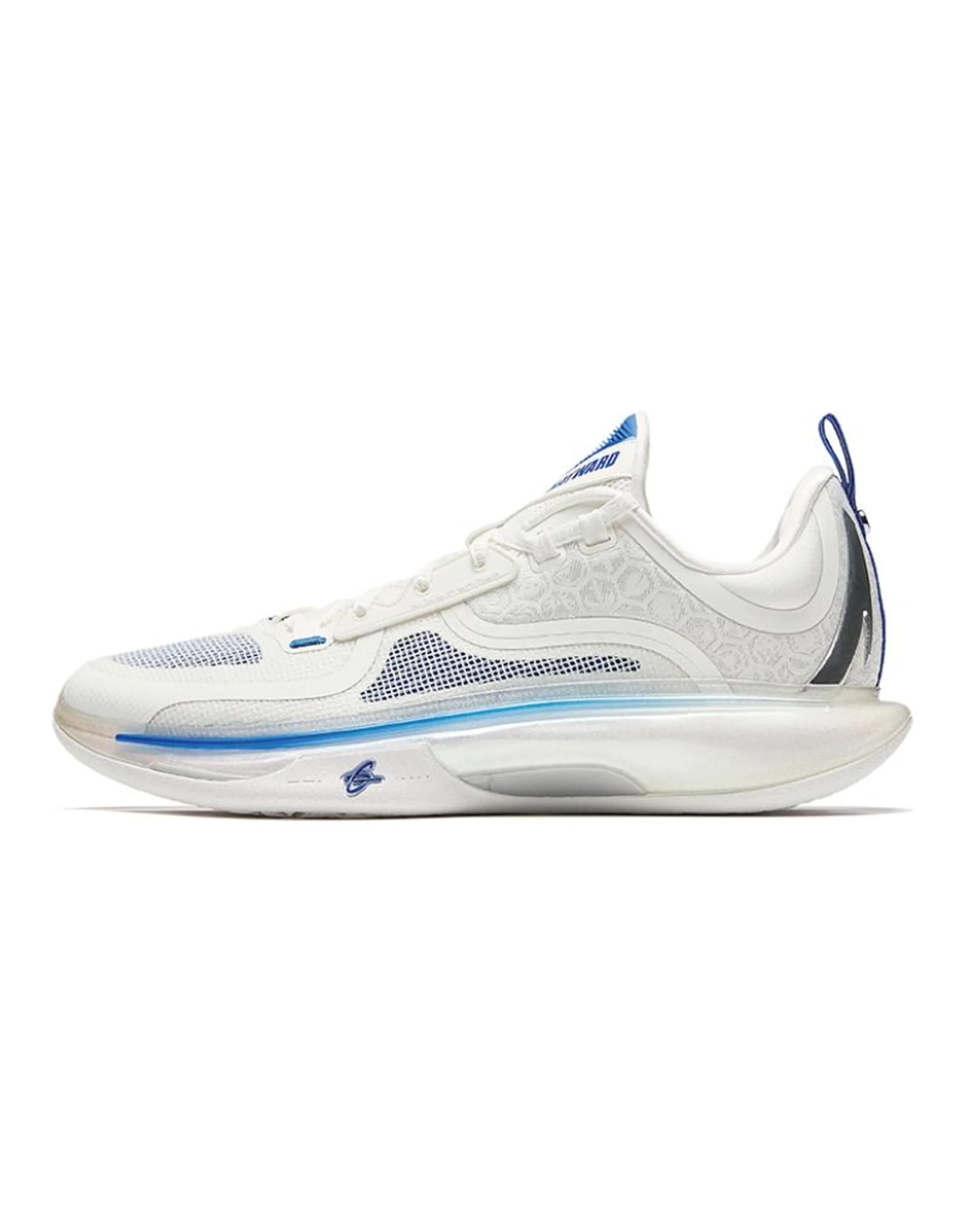 ANTA GH5 Basketball Shoes Men Low-Top Papyrus White/Silver/Sea Calm Blue