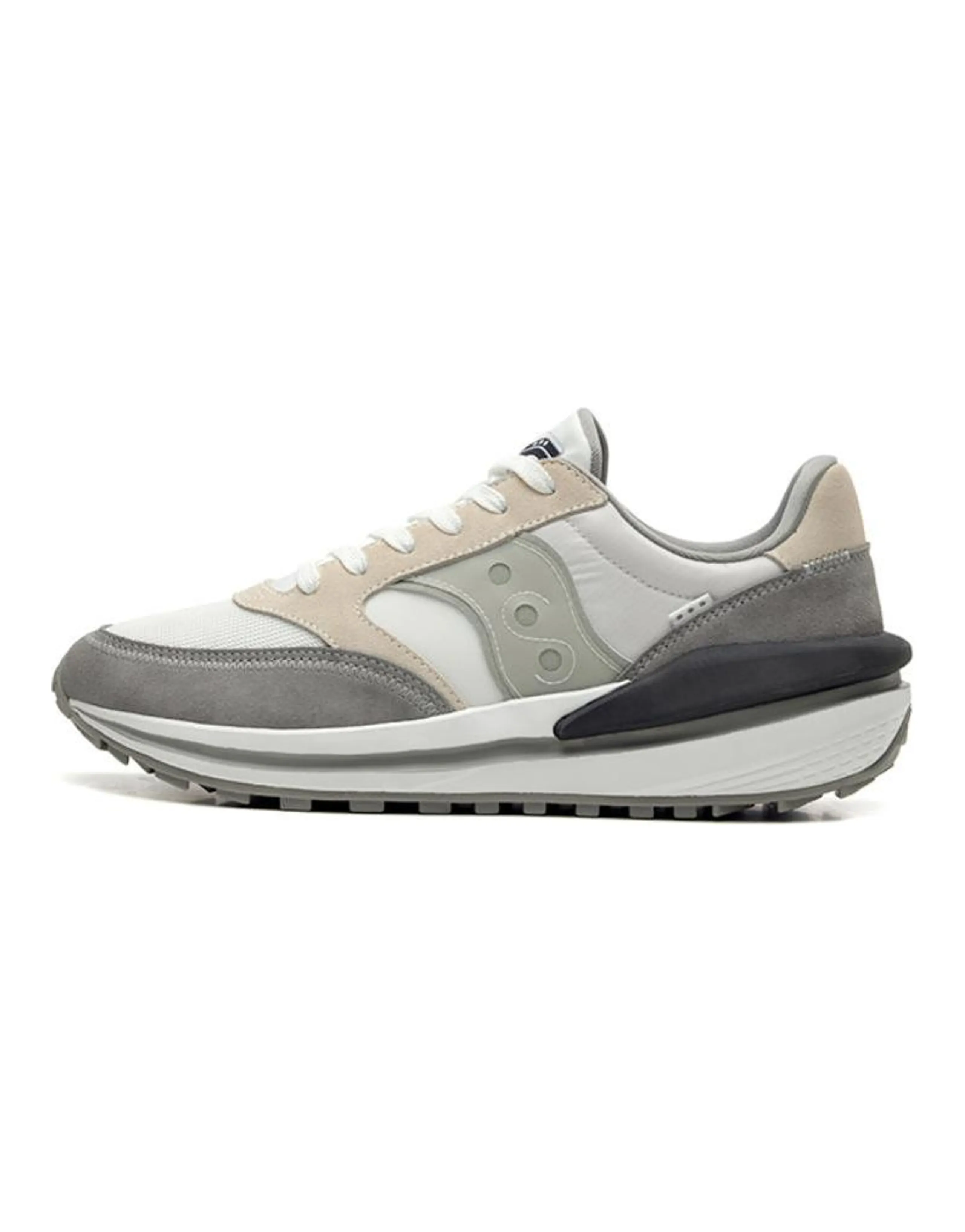 Saucony JAZZ RENEW Durable Breathable Low-Top Casual Shoes Unisex White Gray