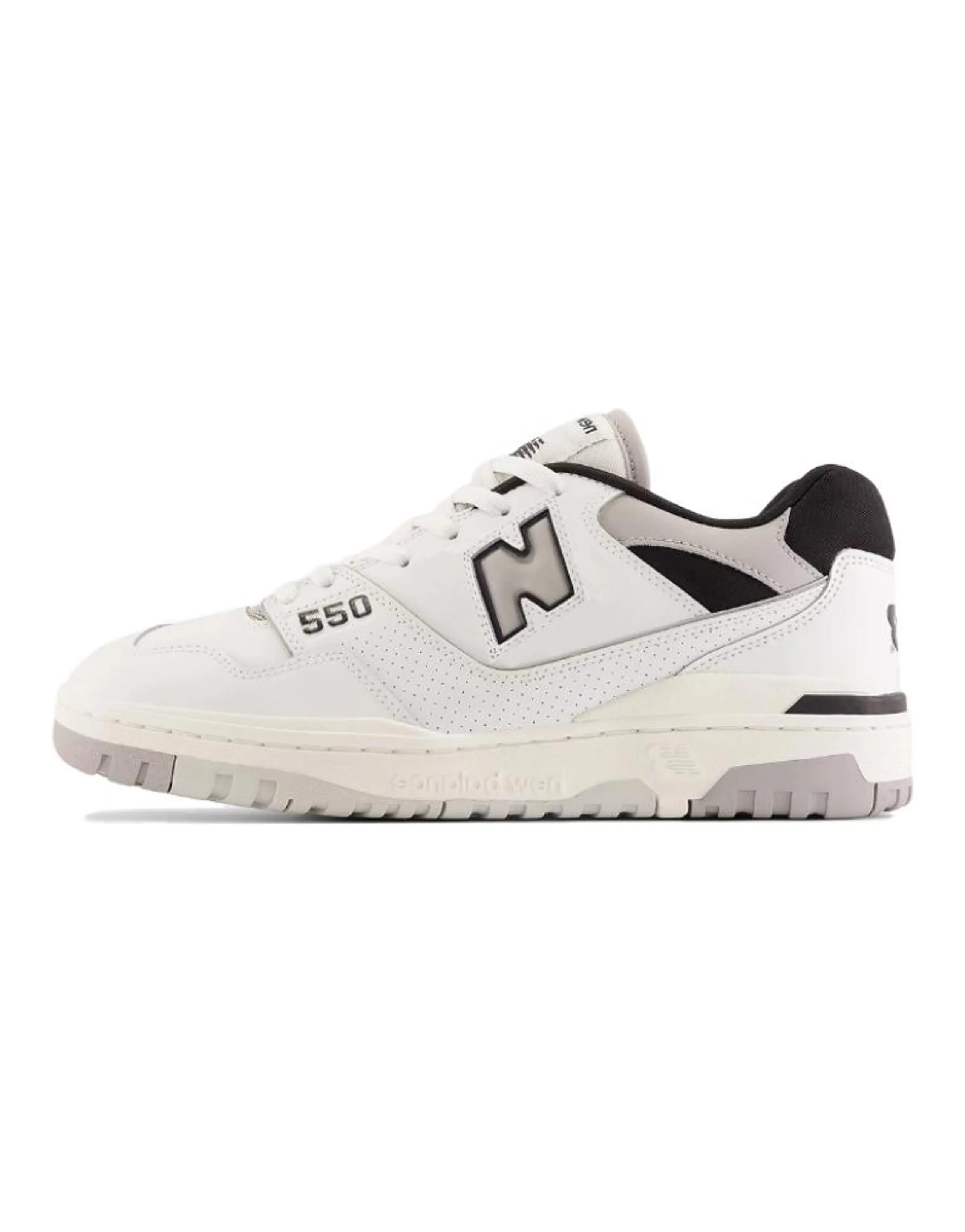 New Balance 550 White Concrete Black