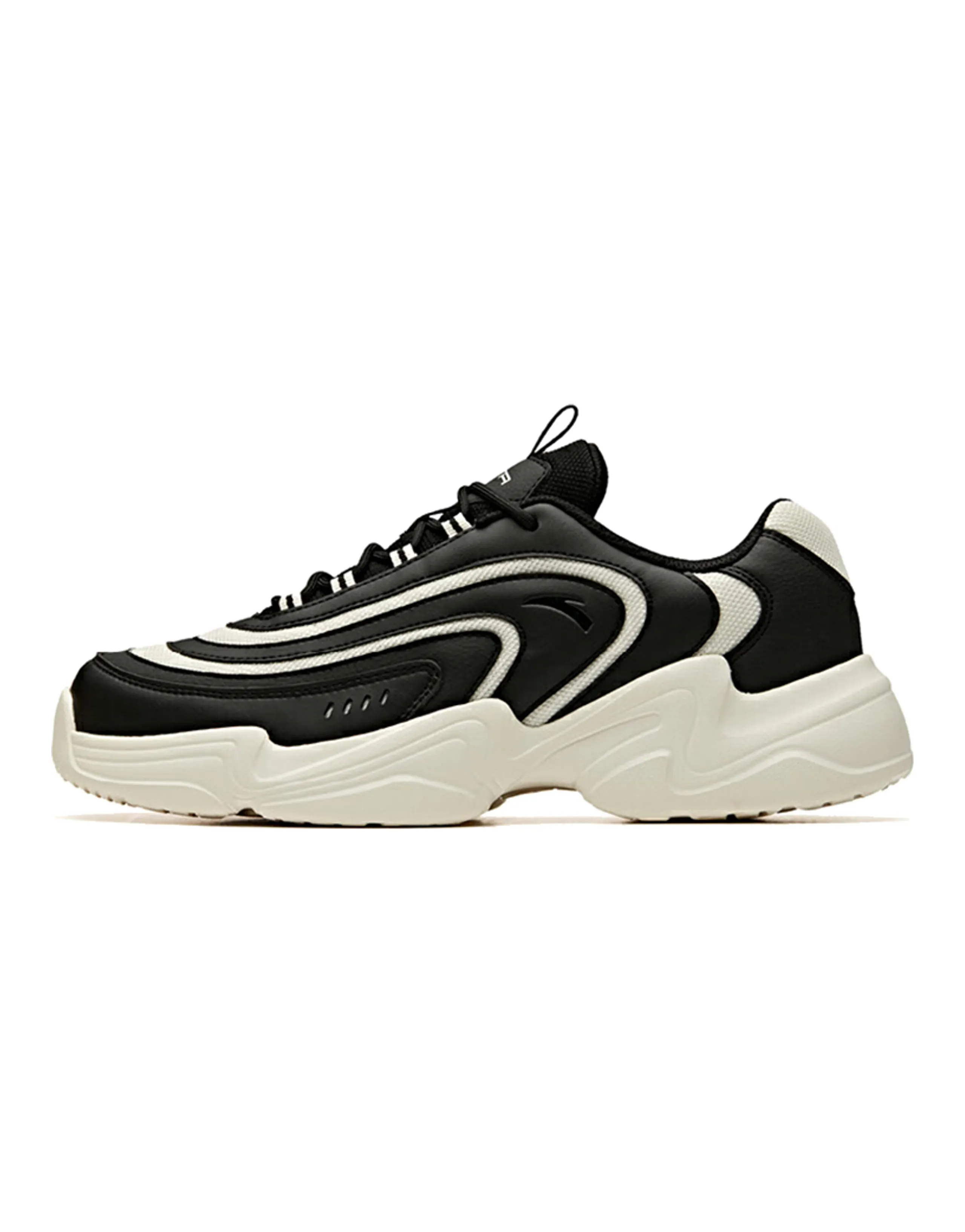 Anta Low-Top Casual Shoes Men's Black White