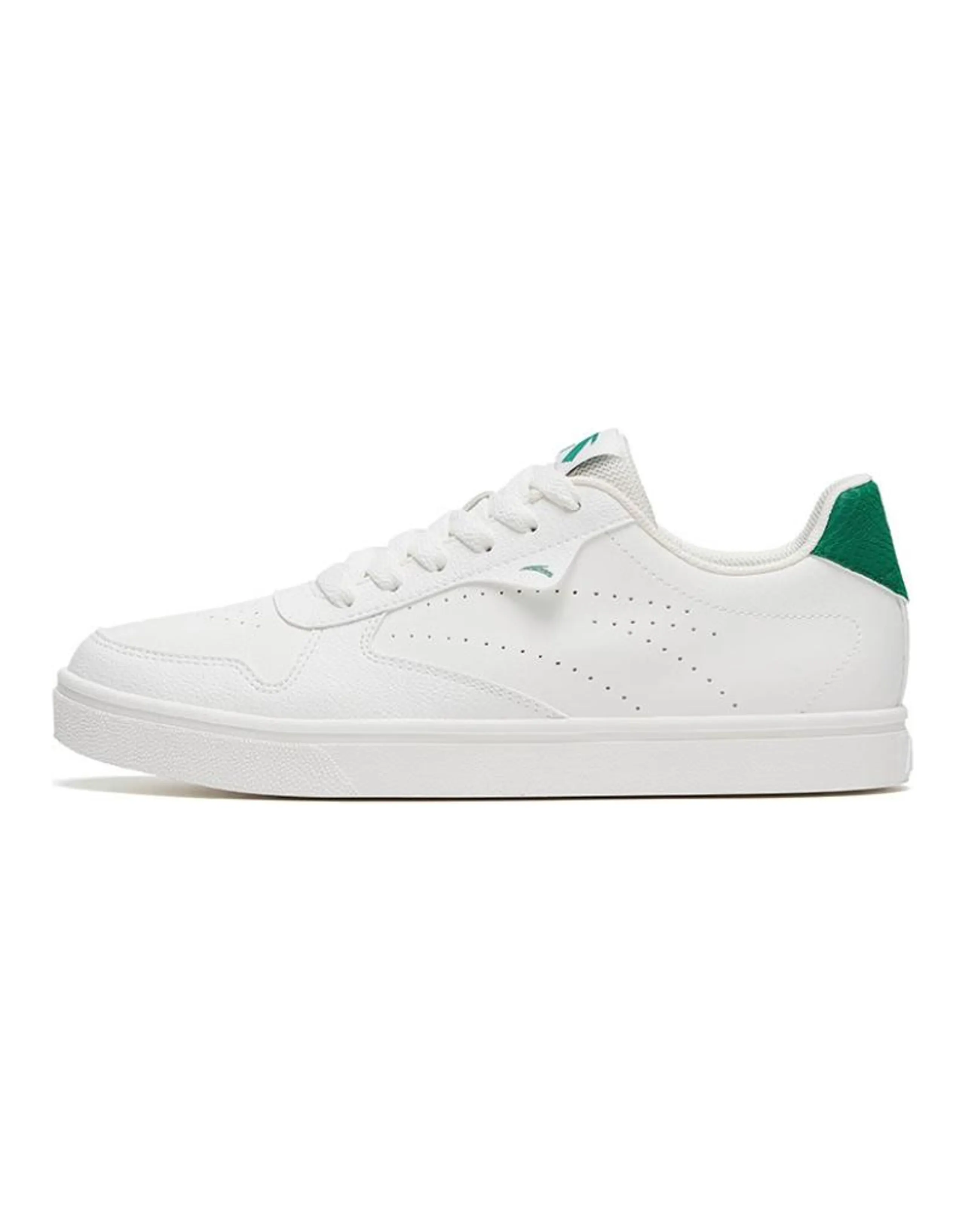 Anta Basic Anti-Slip Wear-Resistant Low-Top Skateboard Shoes Men's White Green
