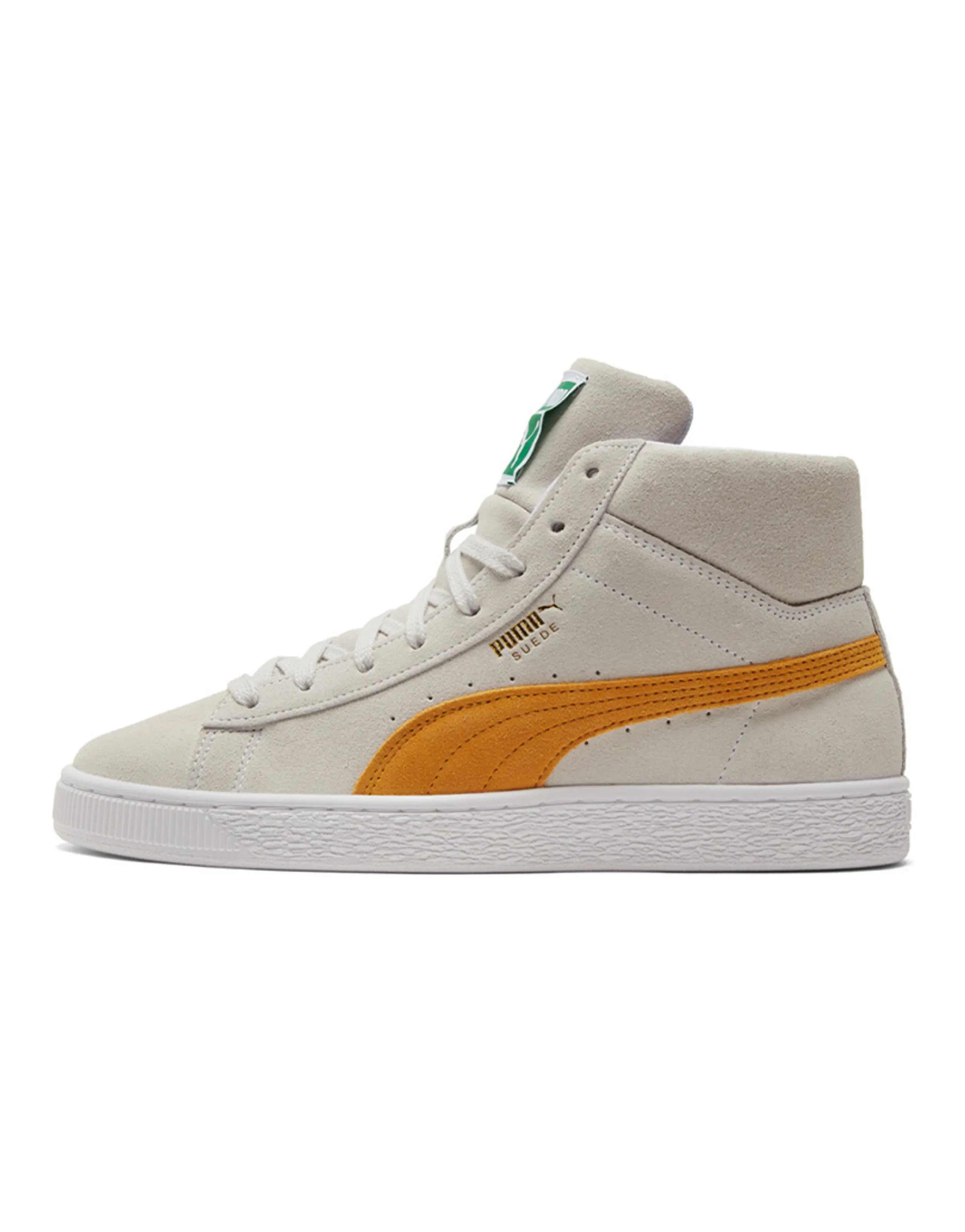 Puma Suede Mid White Mineral Yellow