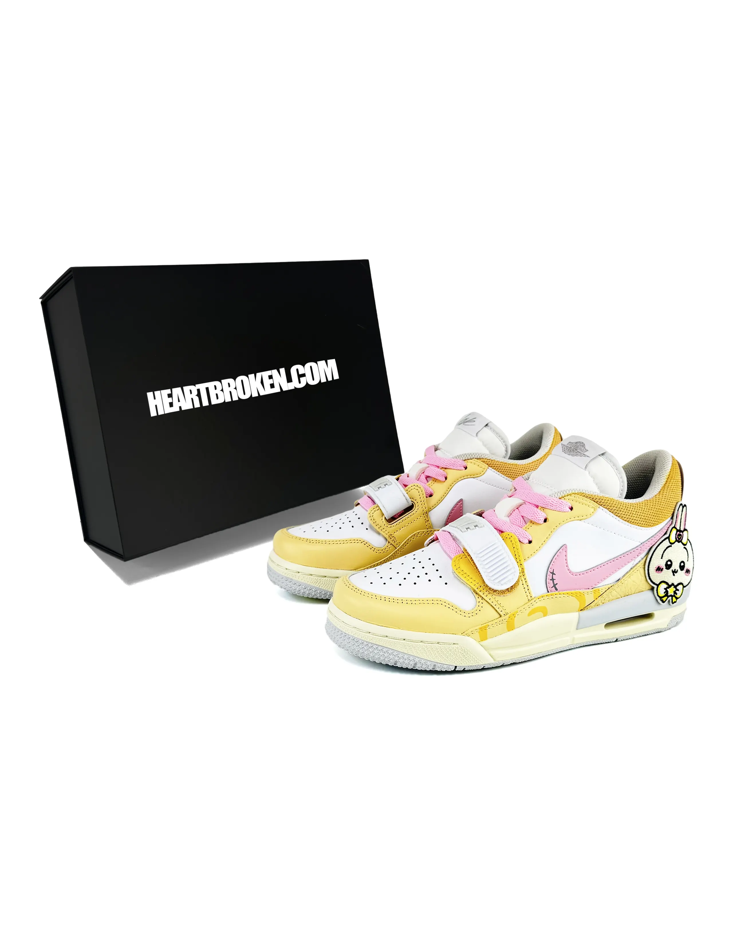 JORDAN Legacy 312 Vintage Basketball Shoes Women's Low Top Pink/Yellow