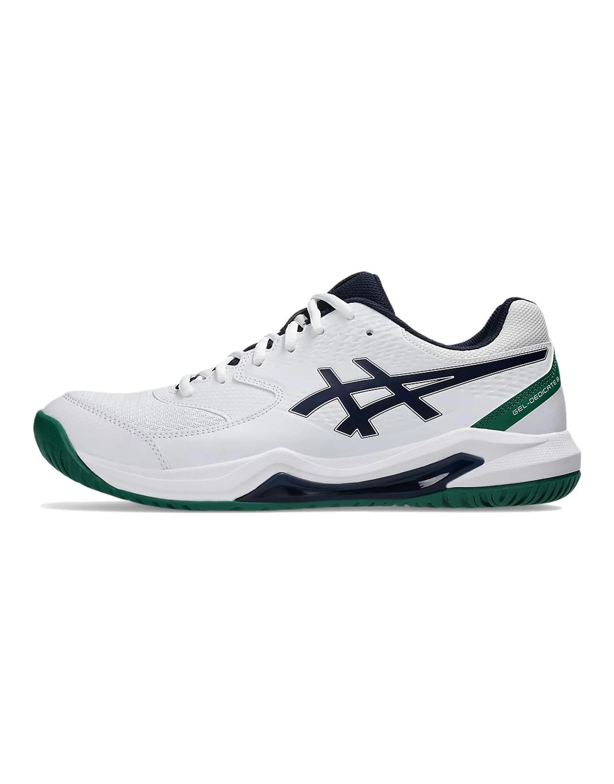 Asics Gel-Dedicate 8 Comfortable Versatile Shock-Absorbing Wear-Resistant Low-Top Tennis Shoes Men's White Blue