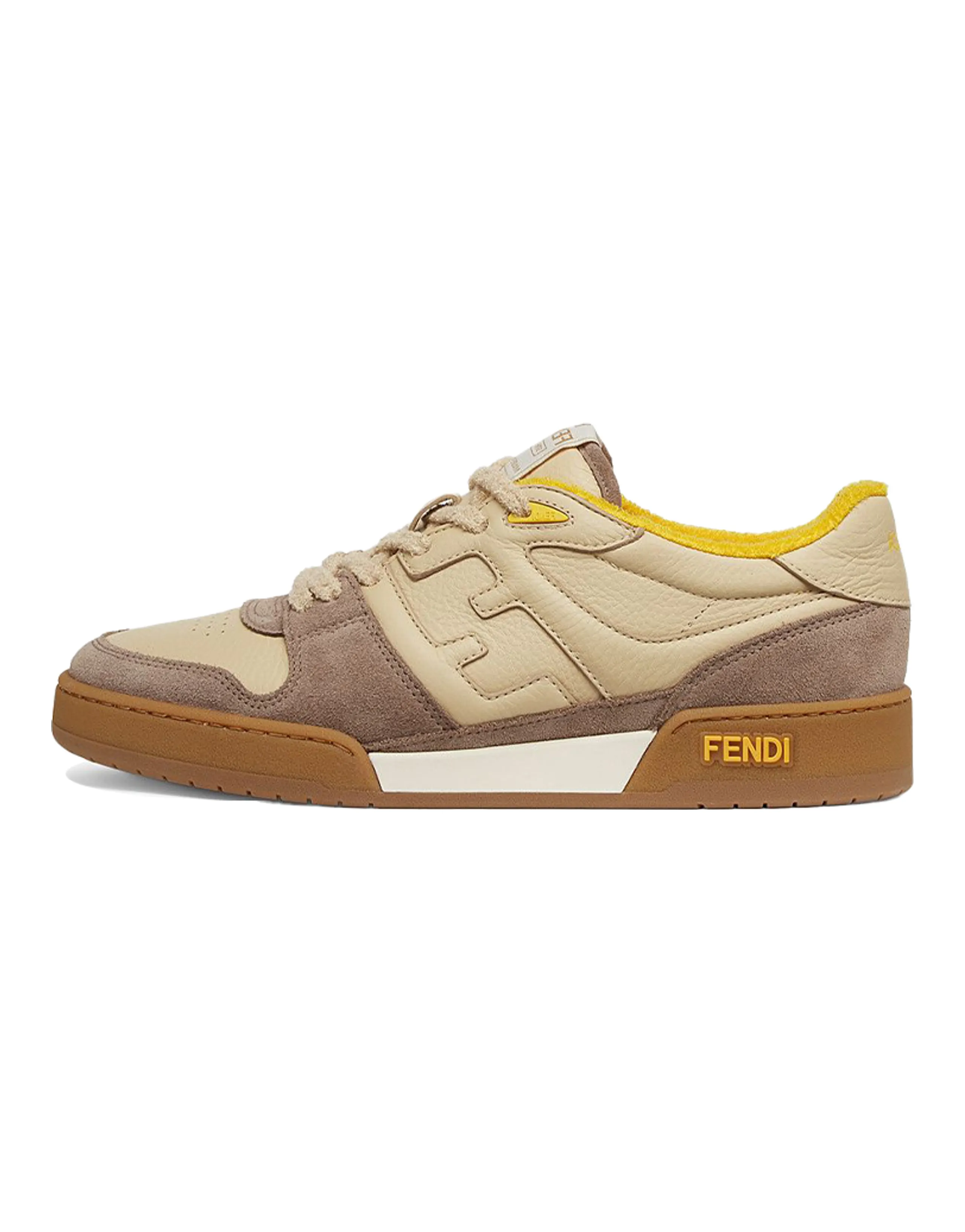 FENDI Match Low Top Suede 'Yellow Beige'