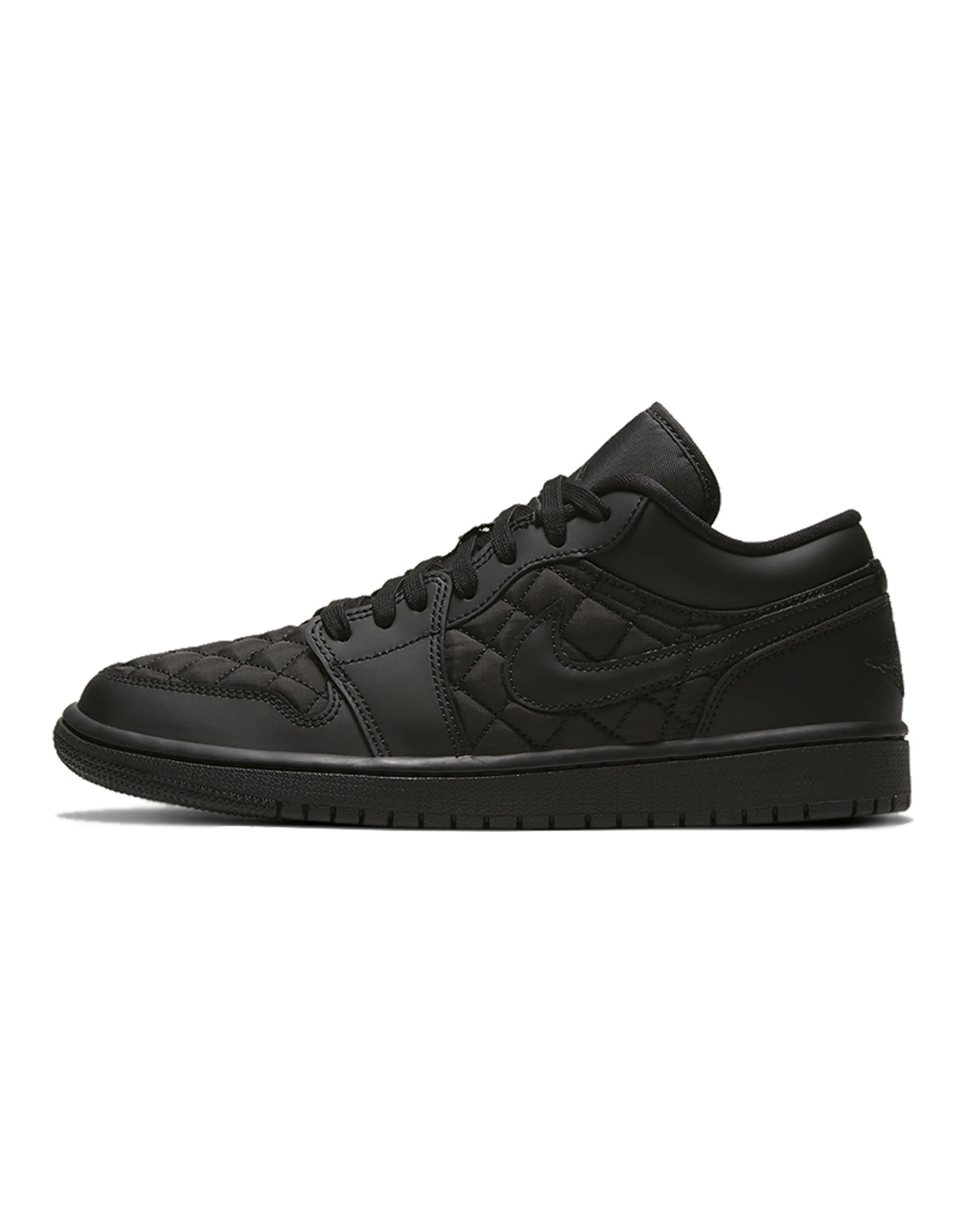 JORDAN 1 Low Triple Black Quilted Women's