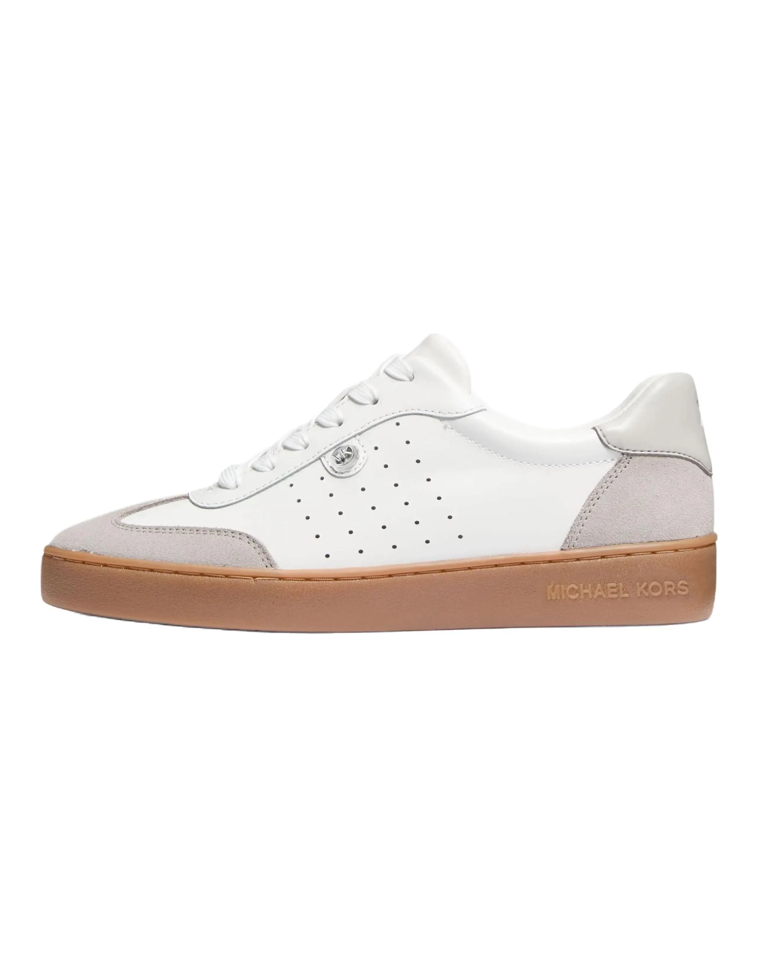 MICHAEL KORS Scotty Cow Leather Round Toe Lace-Up Low-Top Sneakers Women's